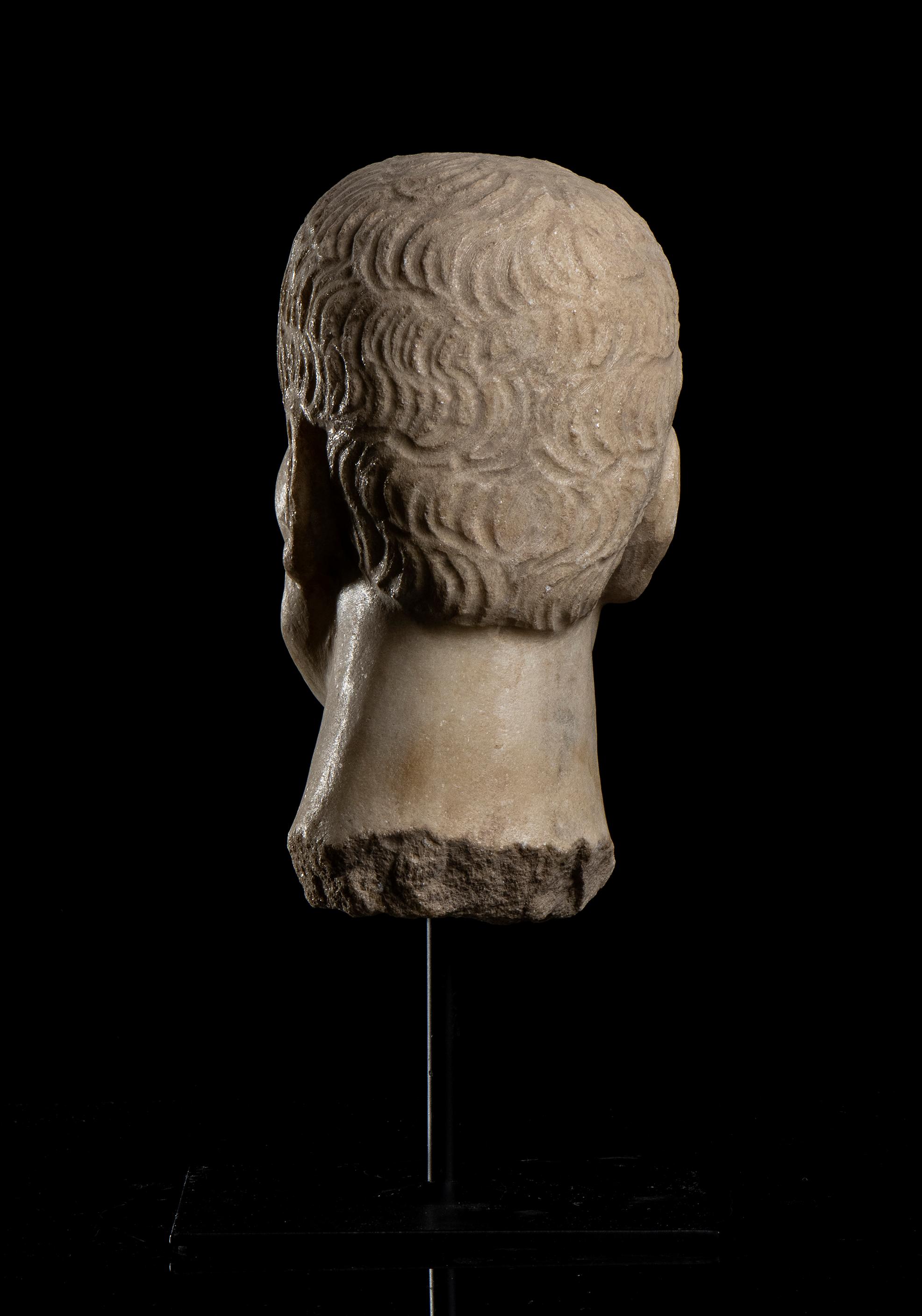 Classical Roman Archeological Style Sculpture Portrait Emperor Maximinus Thrax For Sale 1