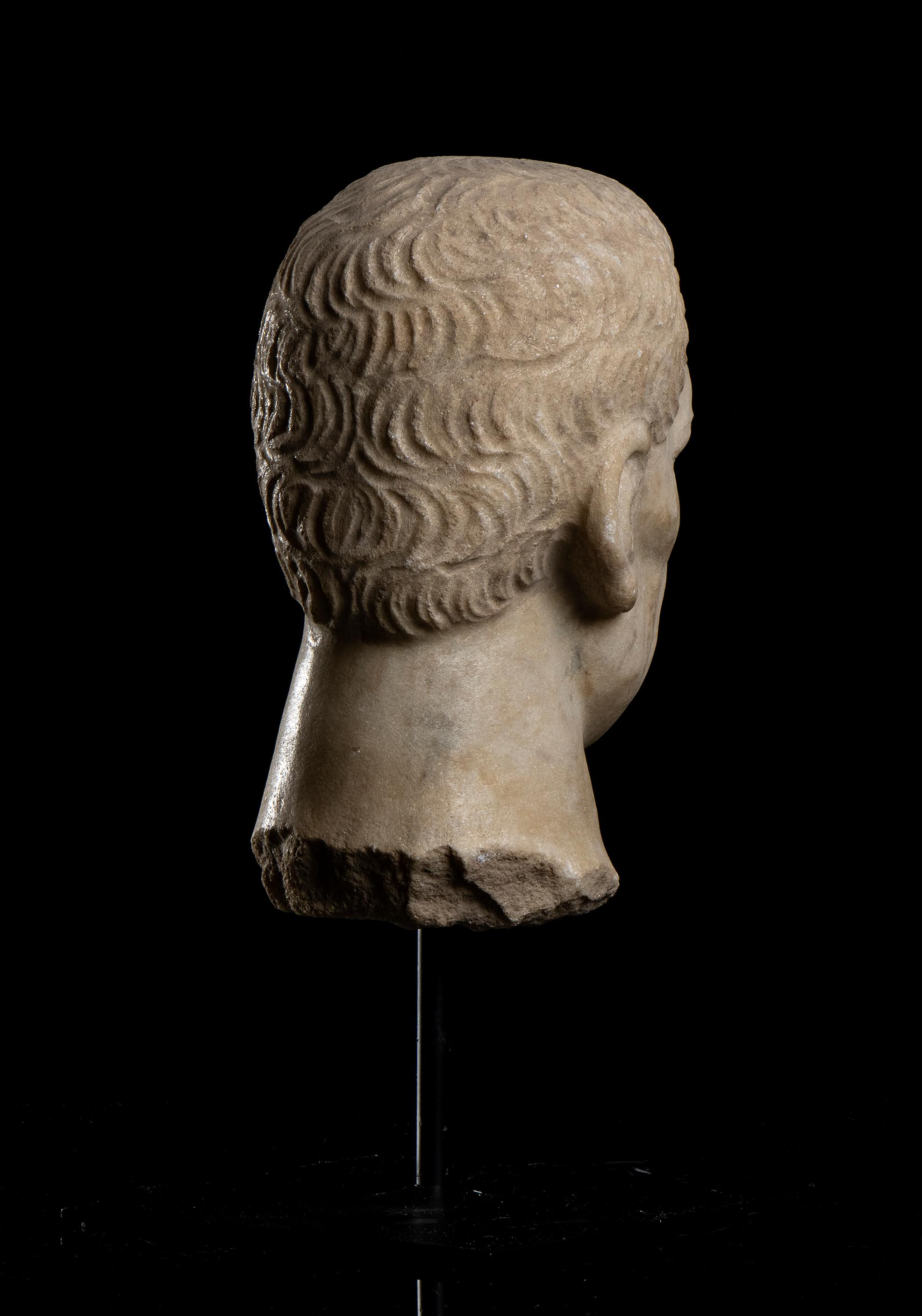 Classical Roman Archeological Style Sculpture Portrait Emperor Maximinus Thrax For Sale 2
