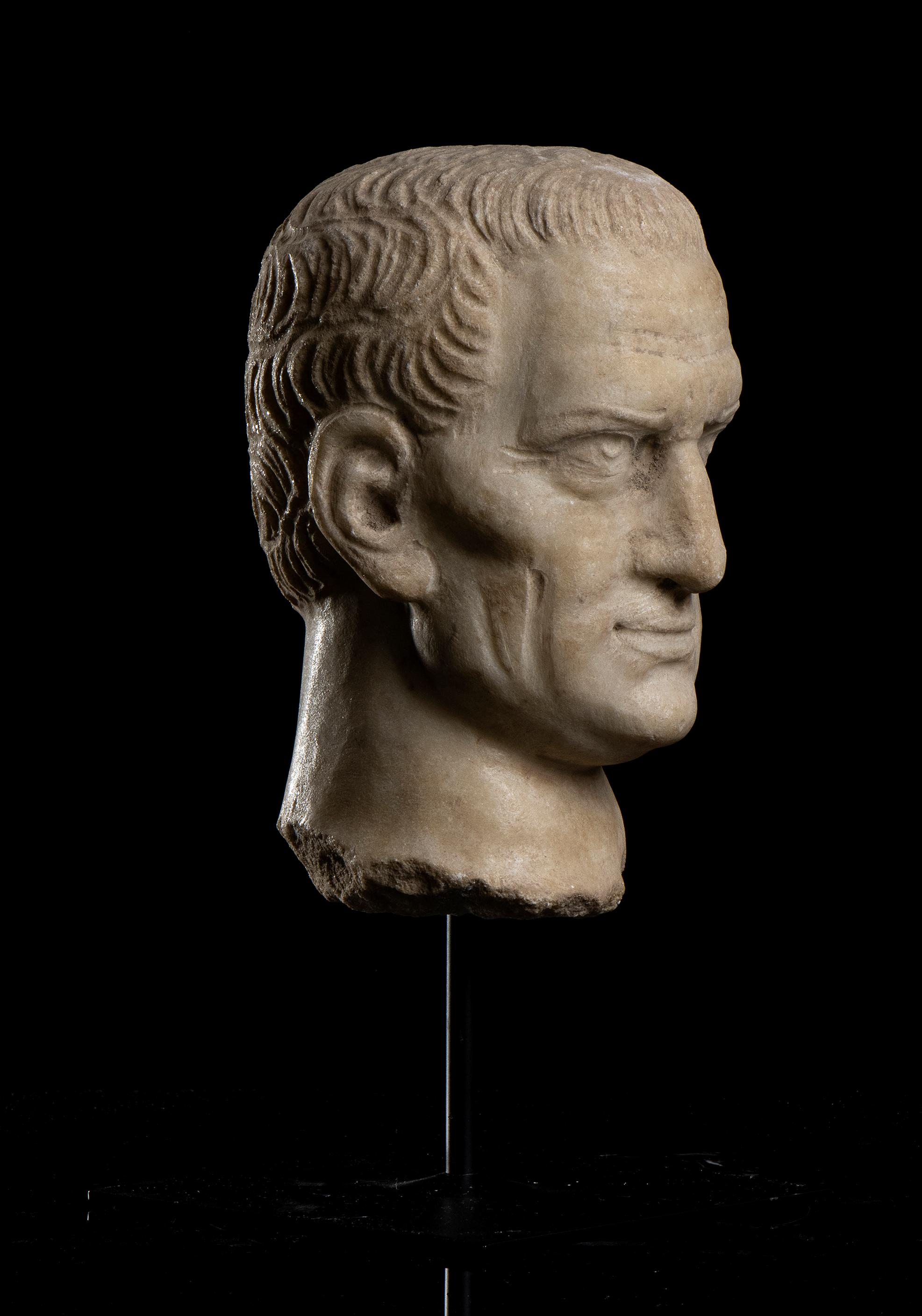 Classical Roman Archeological Style Sculpture Portrait Emperor Maximinus Thrax For Sale 7