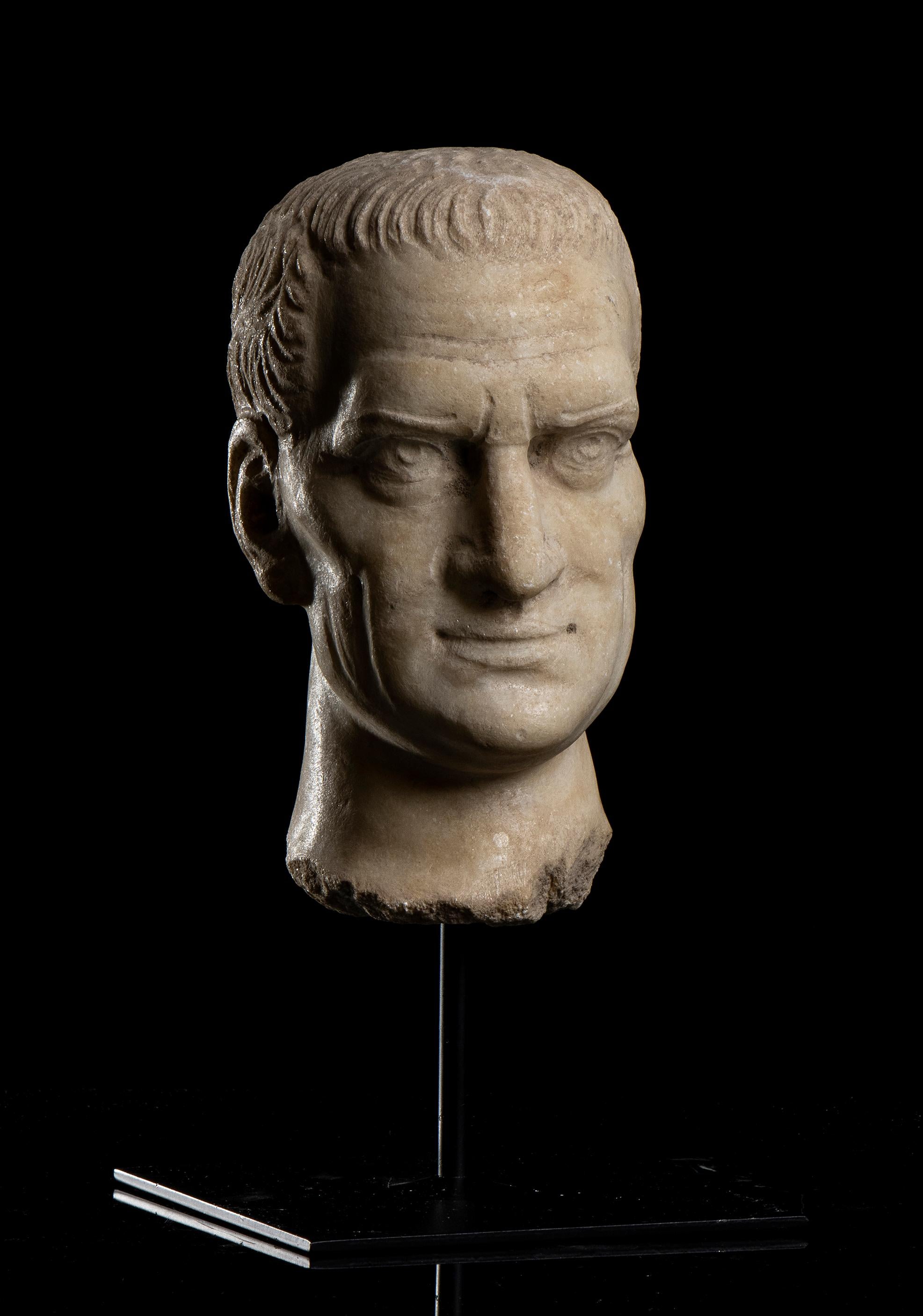 Classical Roman Archeological Style Sculpture Portrait Emperor Maximinus Thrax For Sale 8