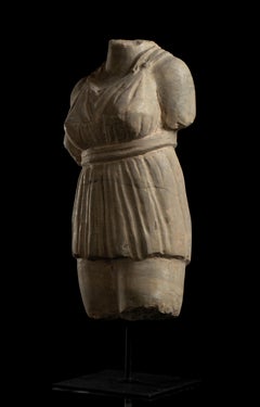 Classical-Style Greek Marble Sculpture Torso Of A Woman Italian Early 20th