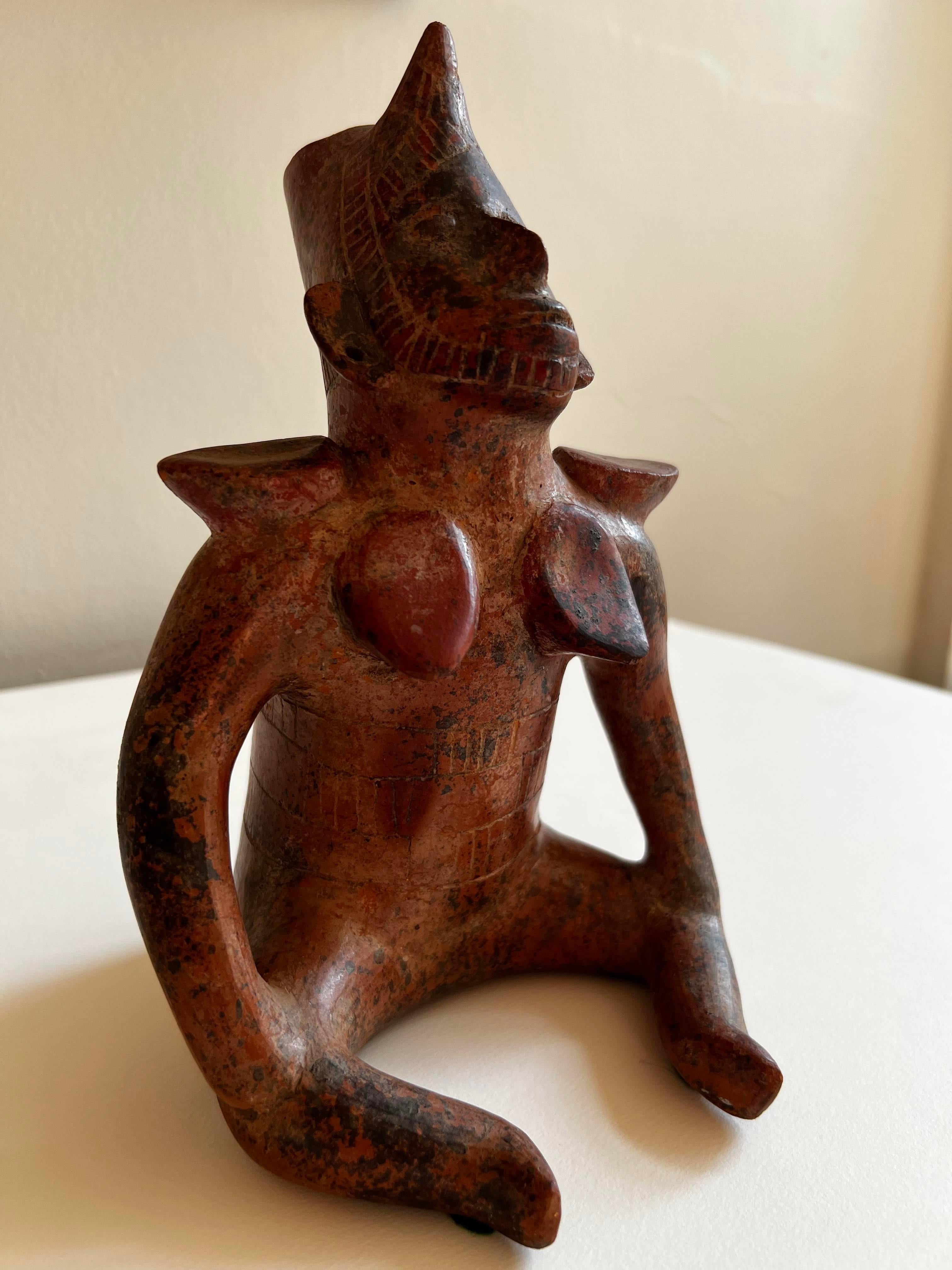 Clay Sculpture in Pre-Colombian Style Reproduction For Sale 9