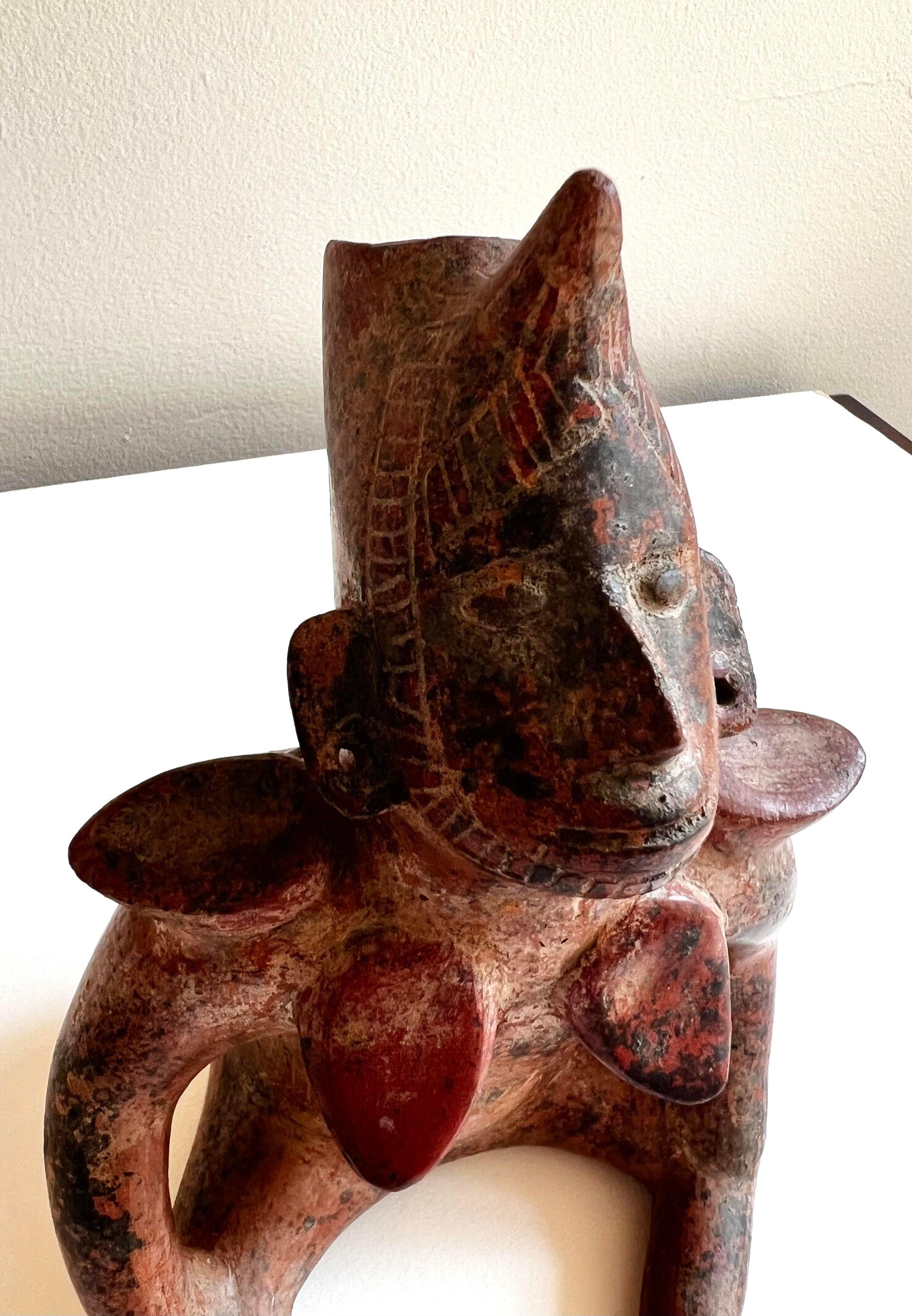 Clay Sculpture in Pre-Colombian Style Reproduction For Sale 13