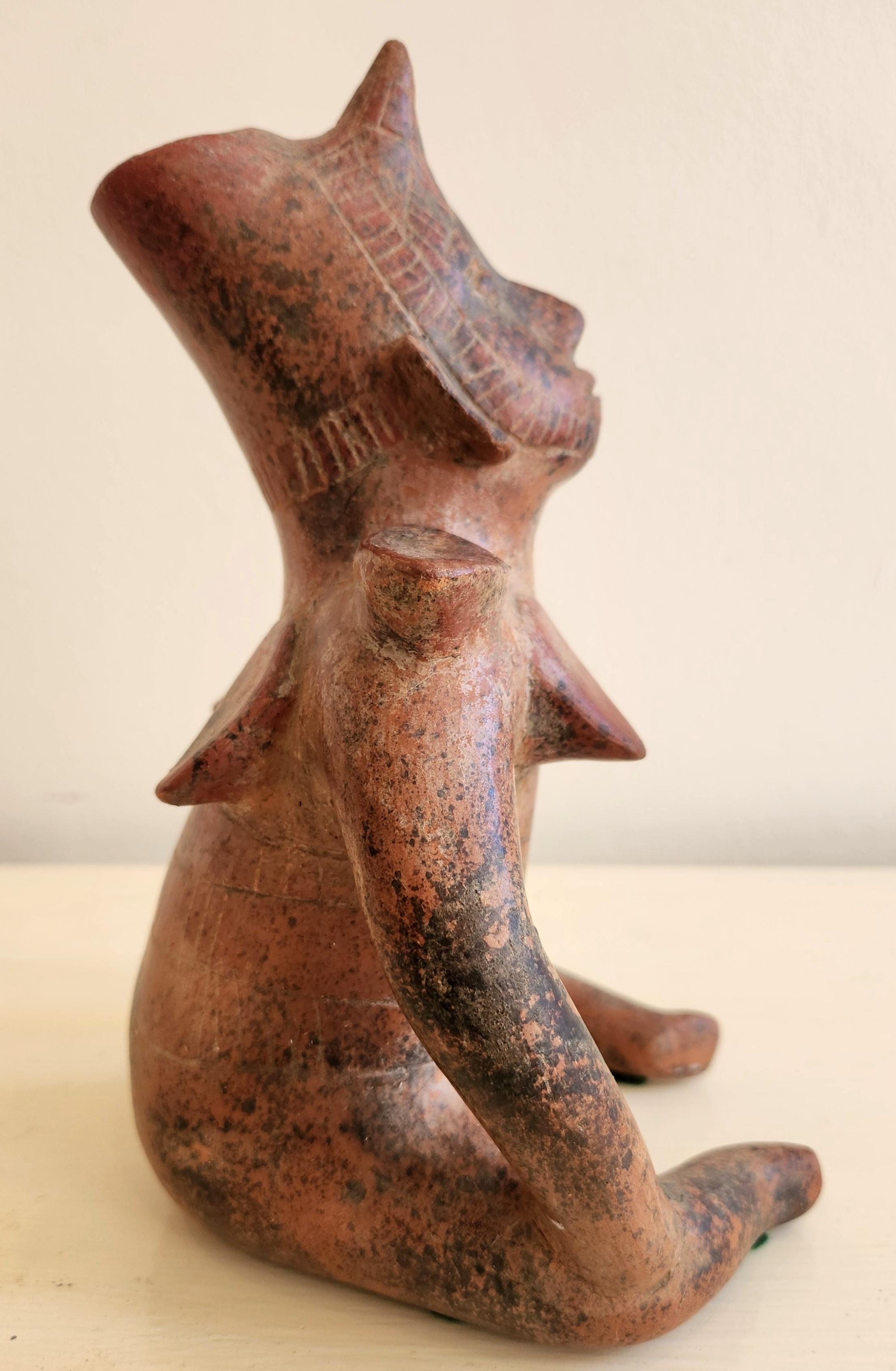 Clay Sculpture in Pre-Colombian Style Reproduction For Sale 1