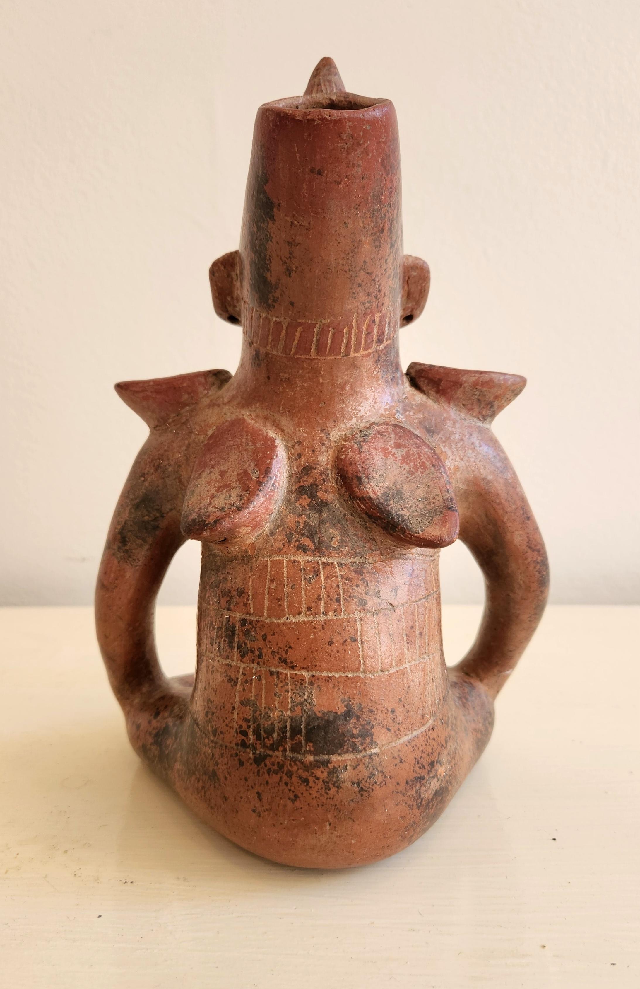 Clay Sculpture in Pre-Colombian Style Reproduction For Sale 2