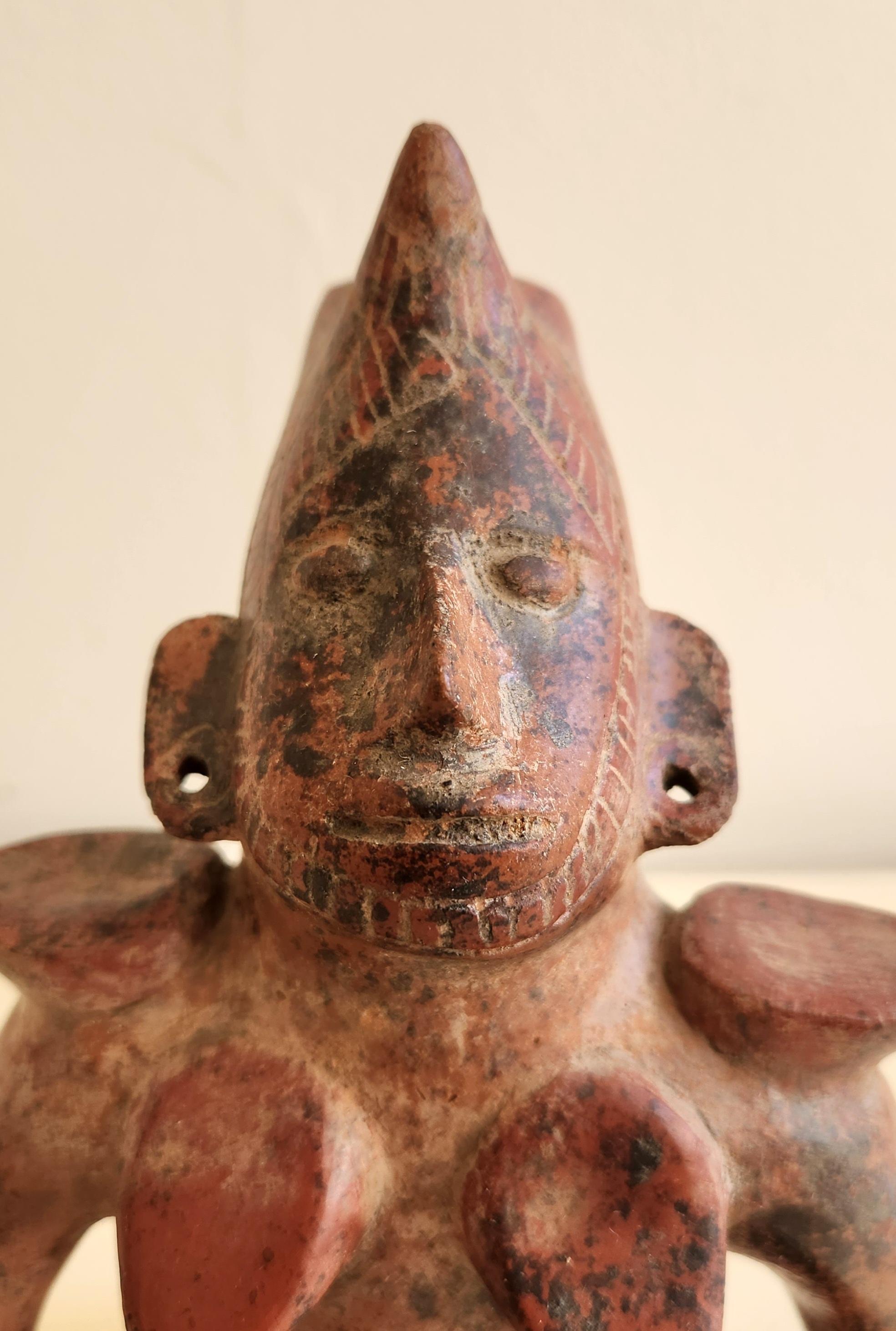 Clay Sculpture in Pre-Colombian Style Reproduction For Sale 3