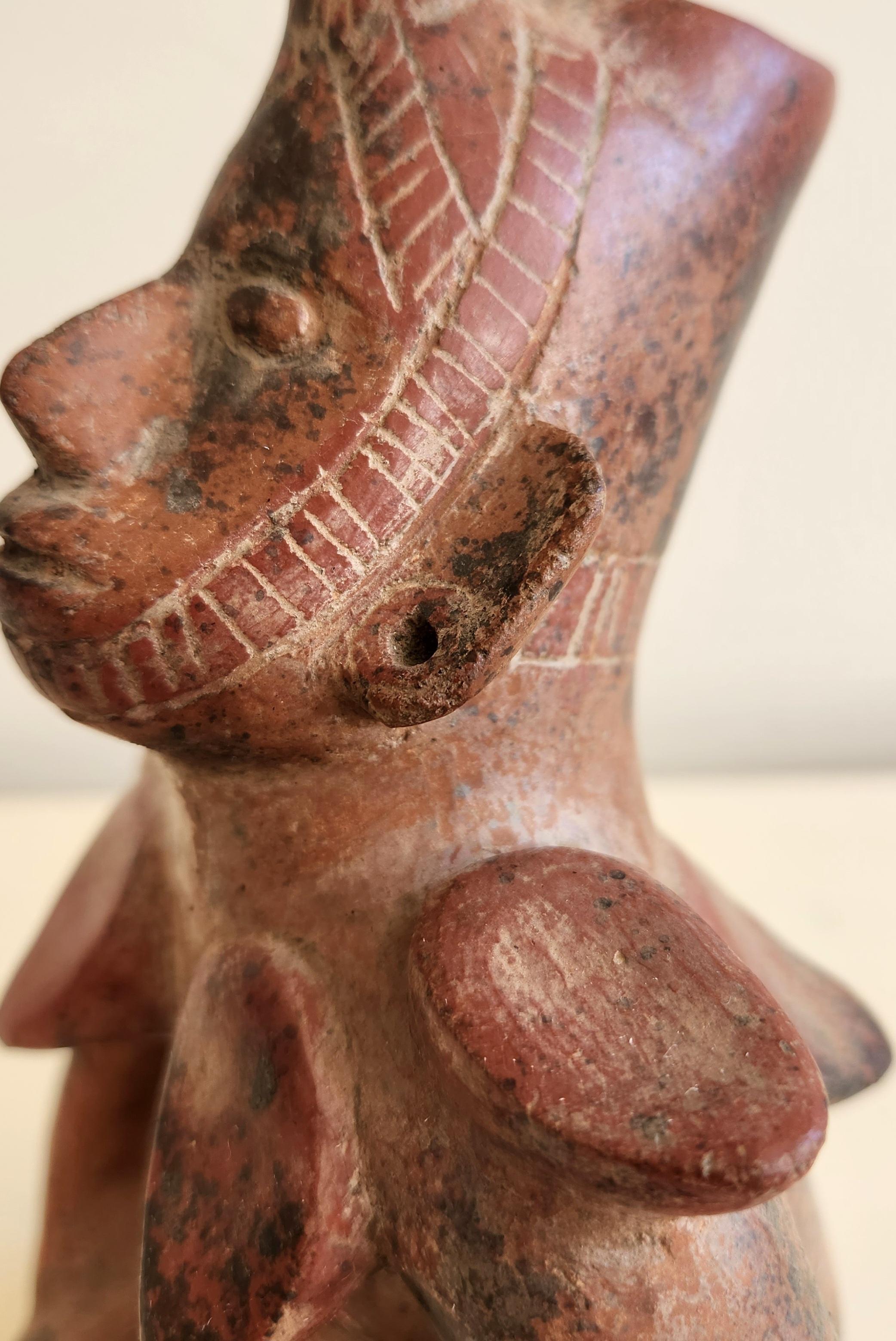 Clay Sculpture in Pre-Colombian Style Reproduction For Sale 4
