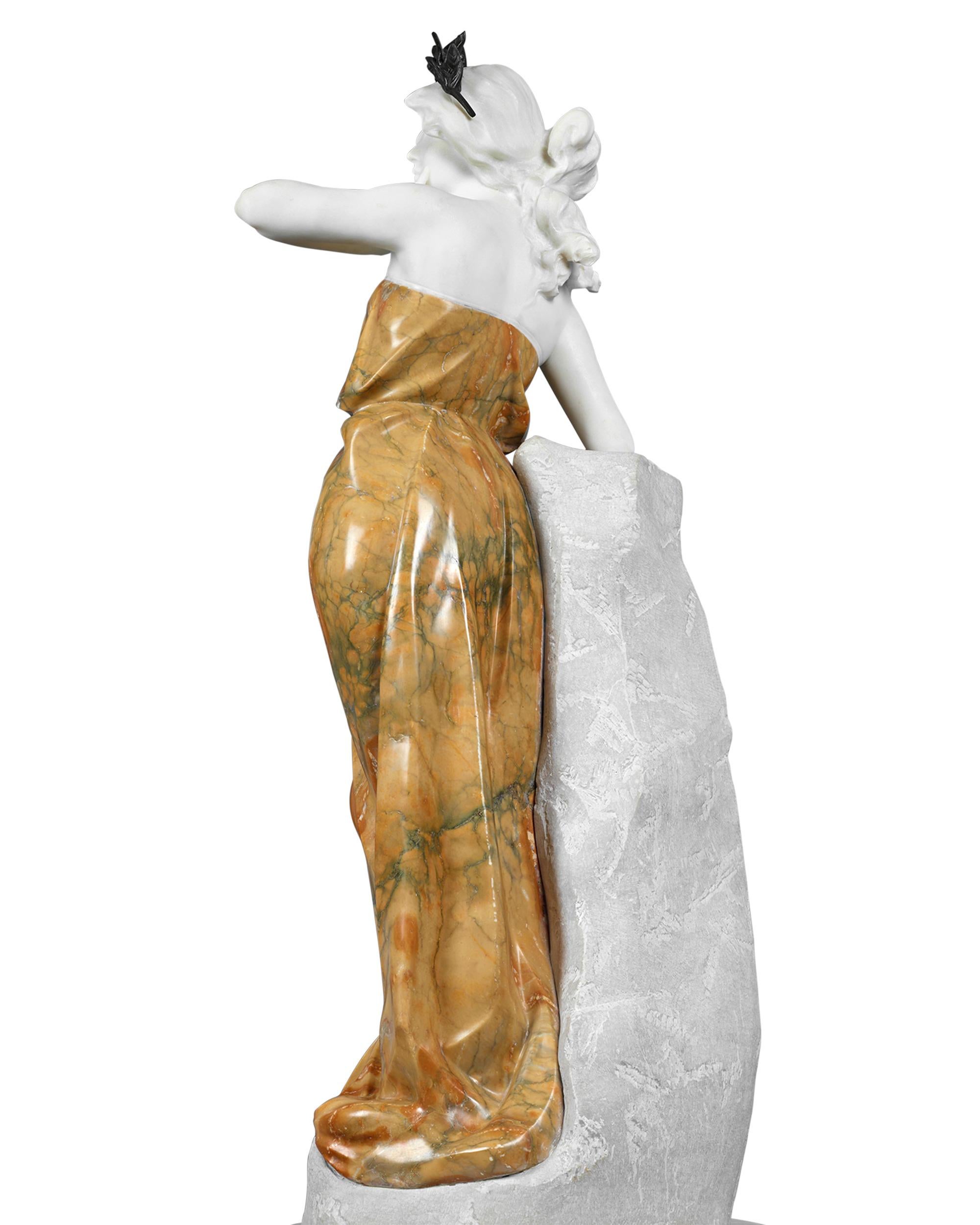 Clio by Studio of Romanelli - Gray Figurative Sculpture by Unknown