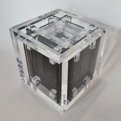 Constructivist contemporary modern cube sculpture Homage to Bach