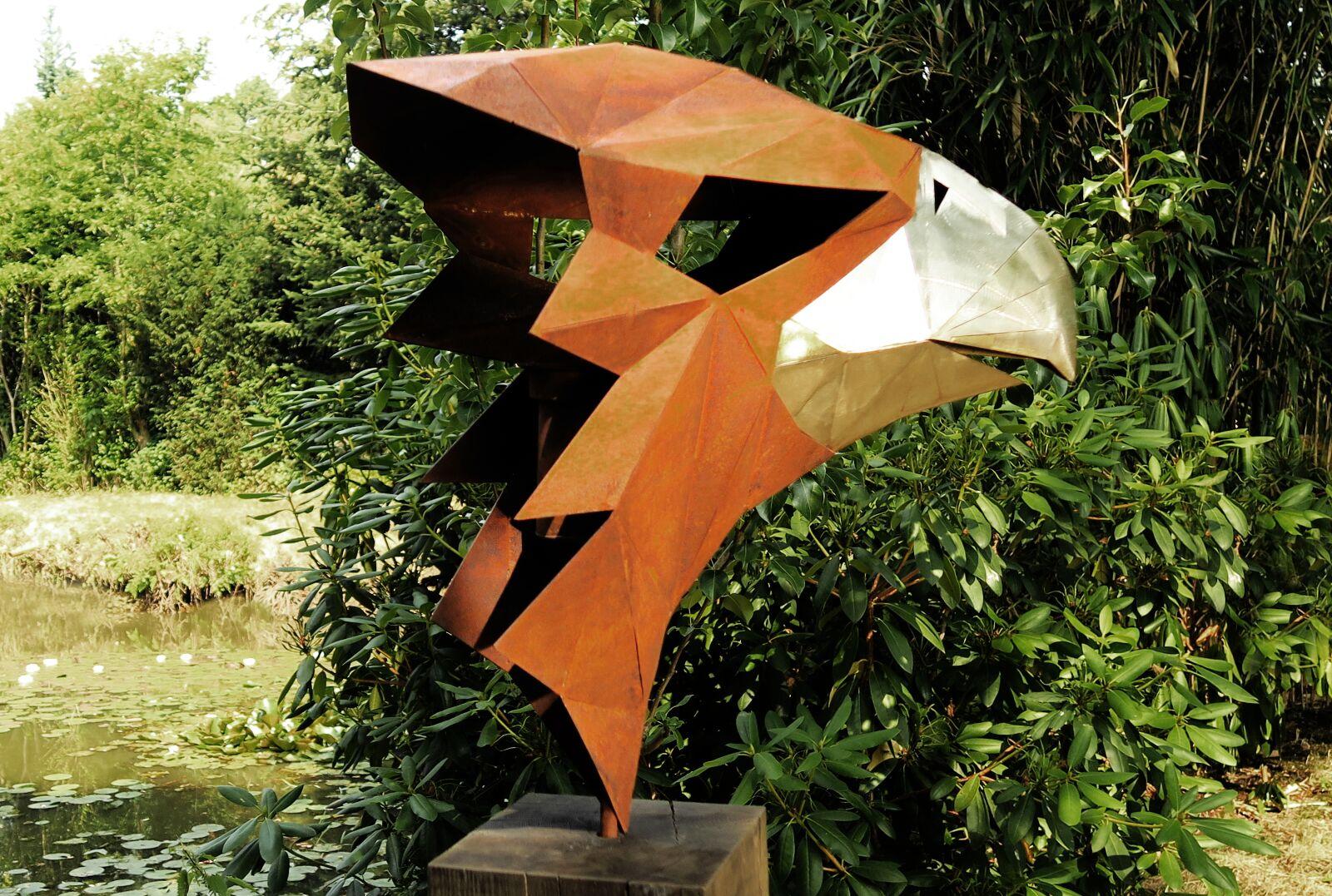 Eagle contemporary sculpture - Brown Abstract Sculpture by Unknown