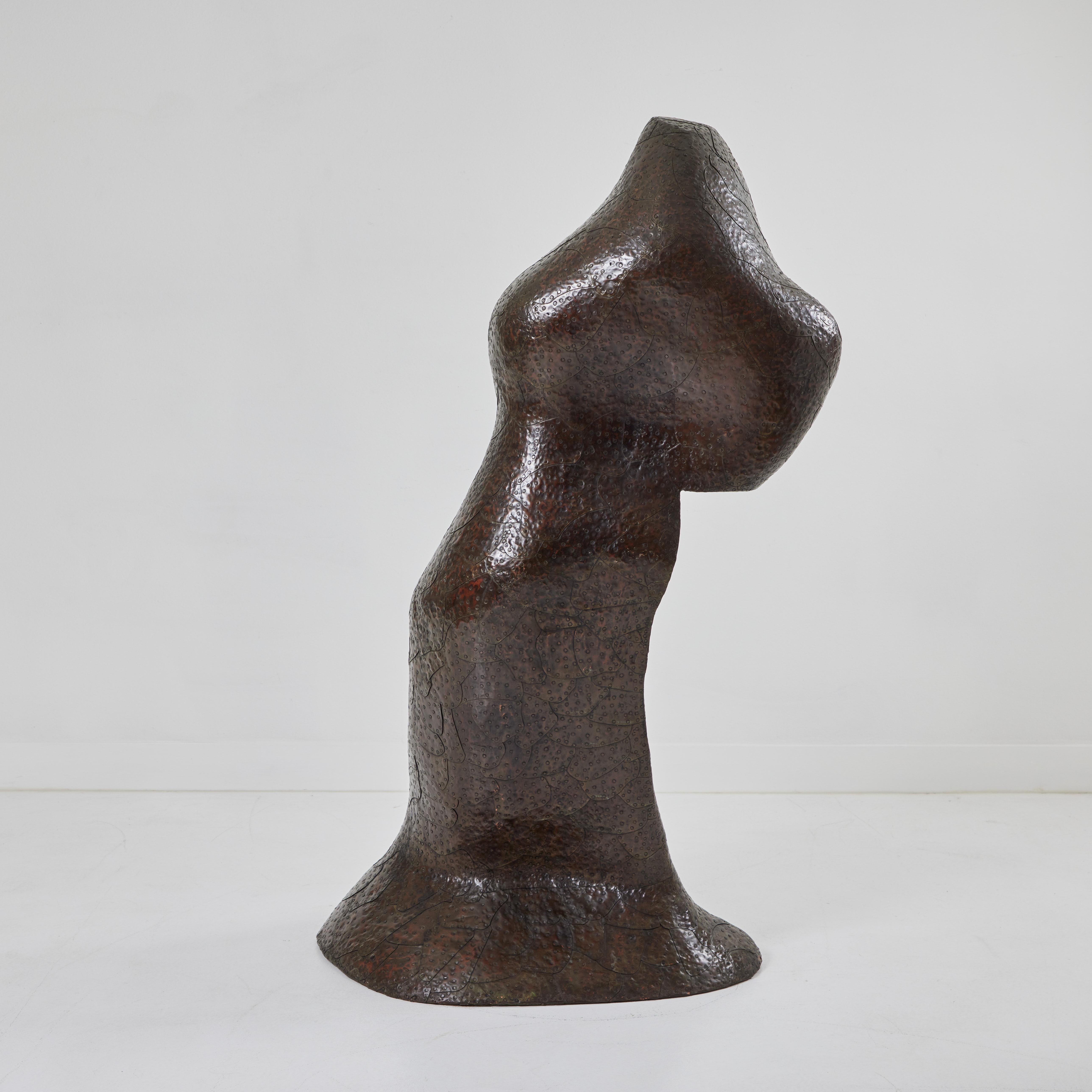 Copper Clad Cedar Biomorphic Form by Bill Anson For Sale 5