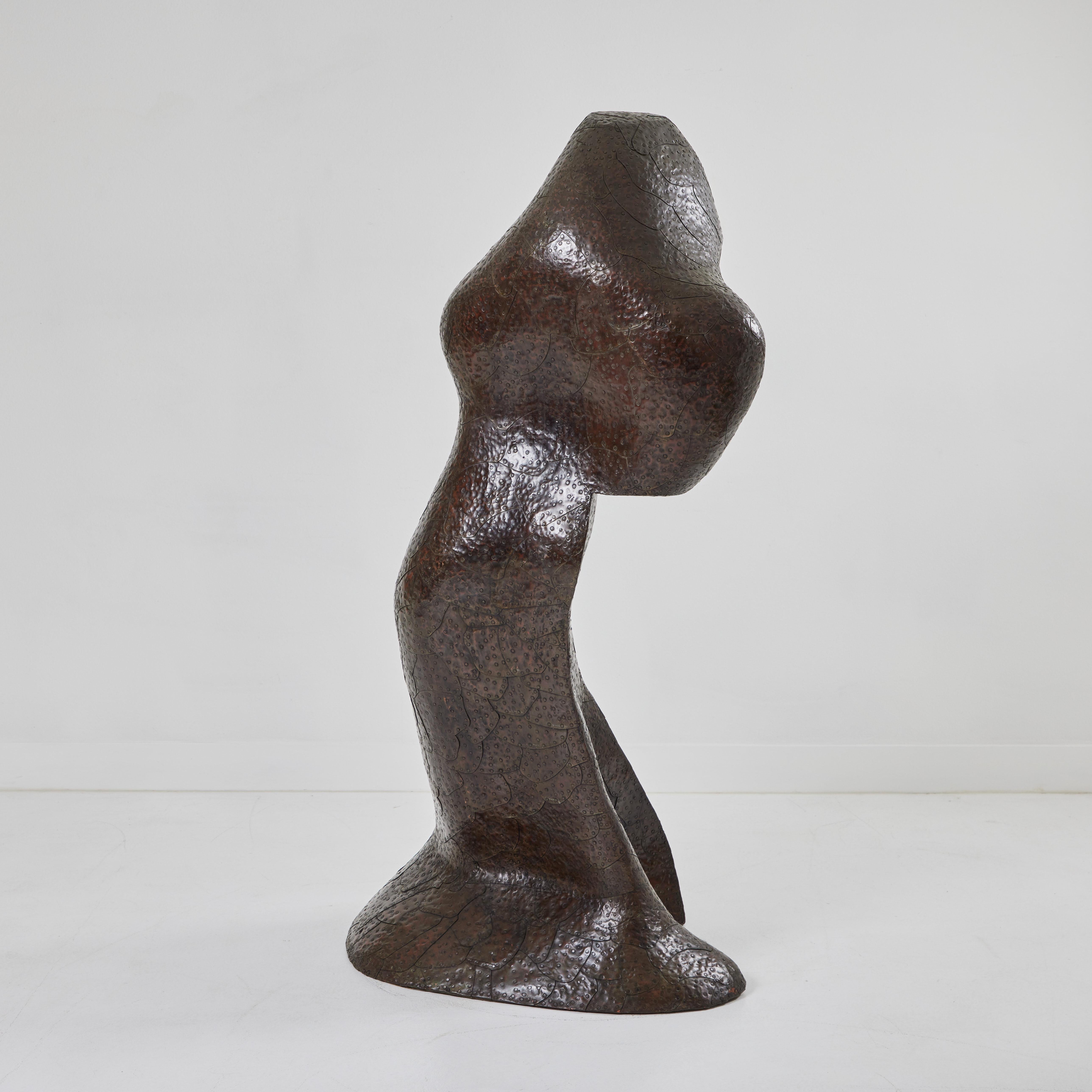 Copper Clad Cedar Biomorphic Form by Bill Anson For Sale 6