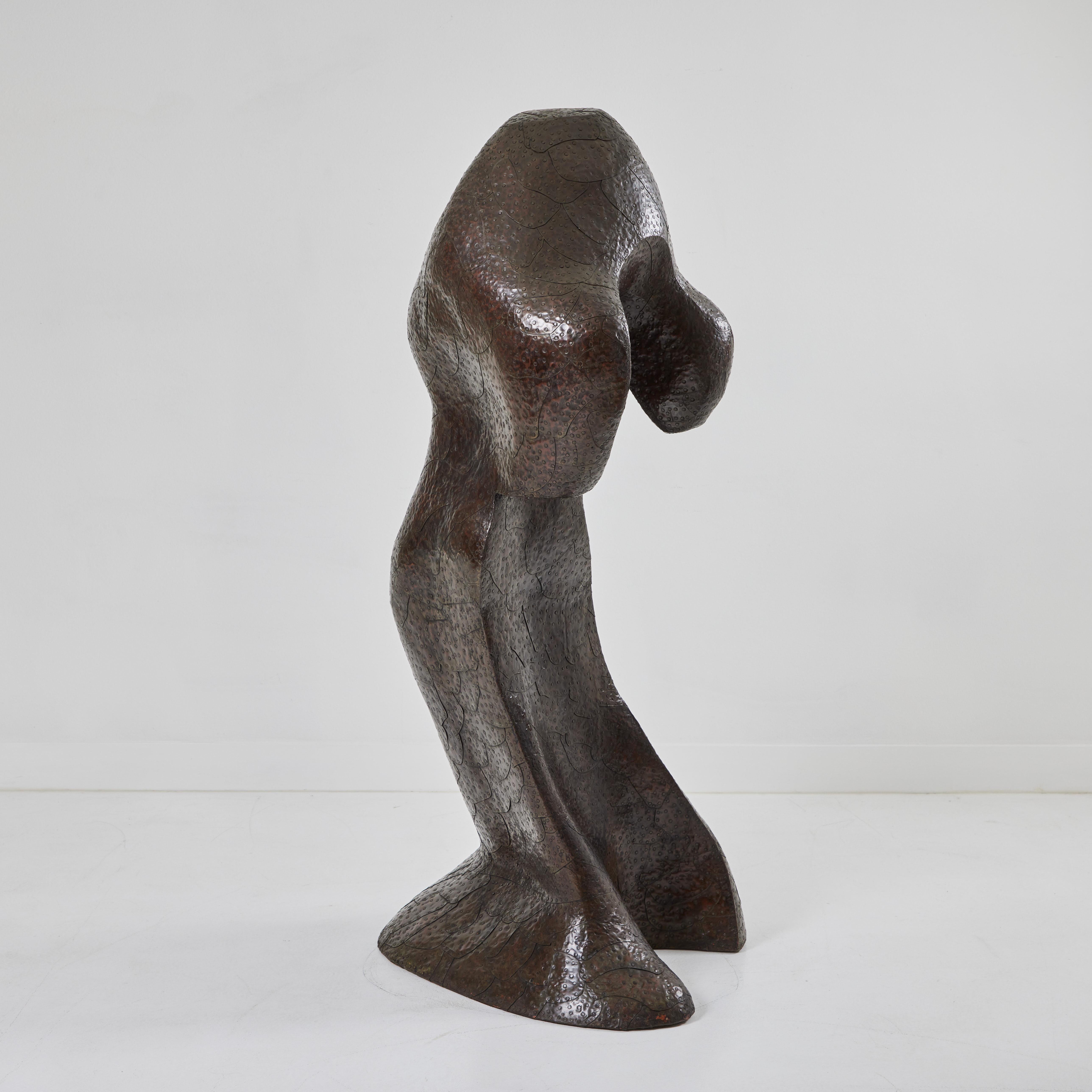 Copper Clad Cedar Biomorphic Form by Bill Anson For Sale 7