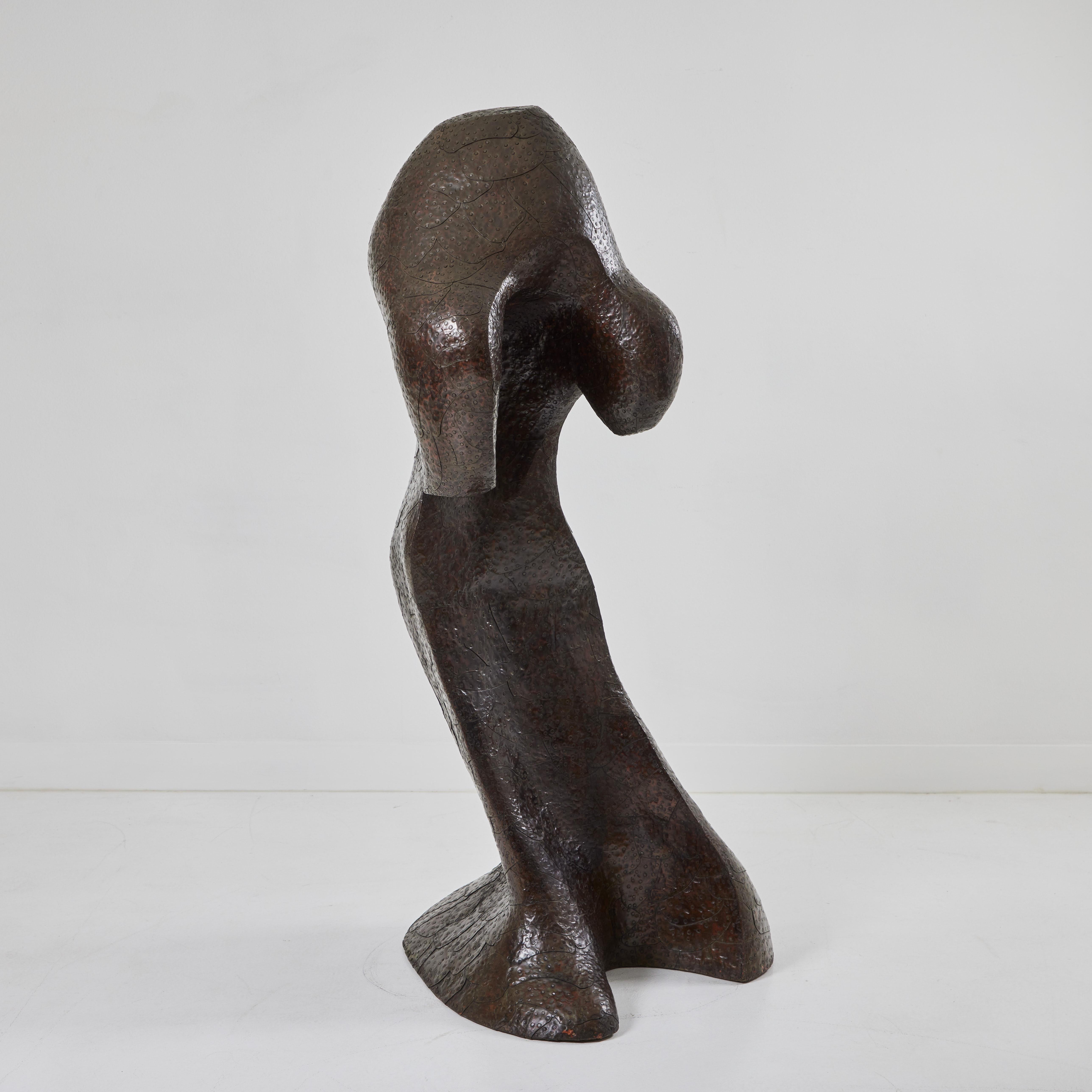 Copper Clad Cedar Biomorphic Form by Bill Anson For Sale 8