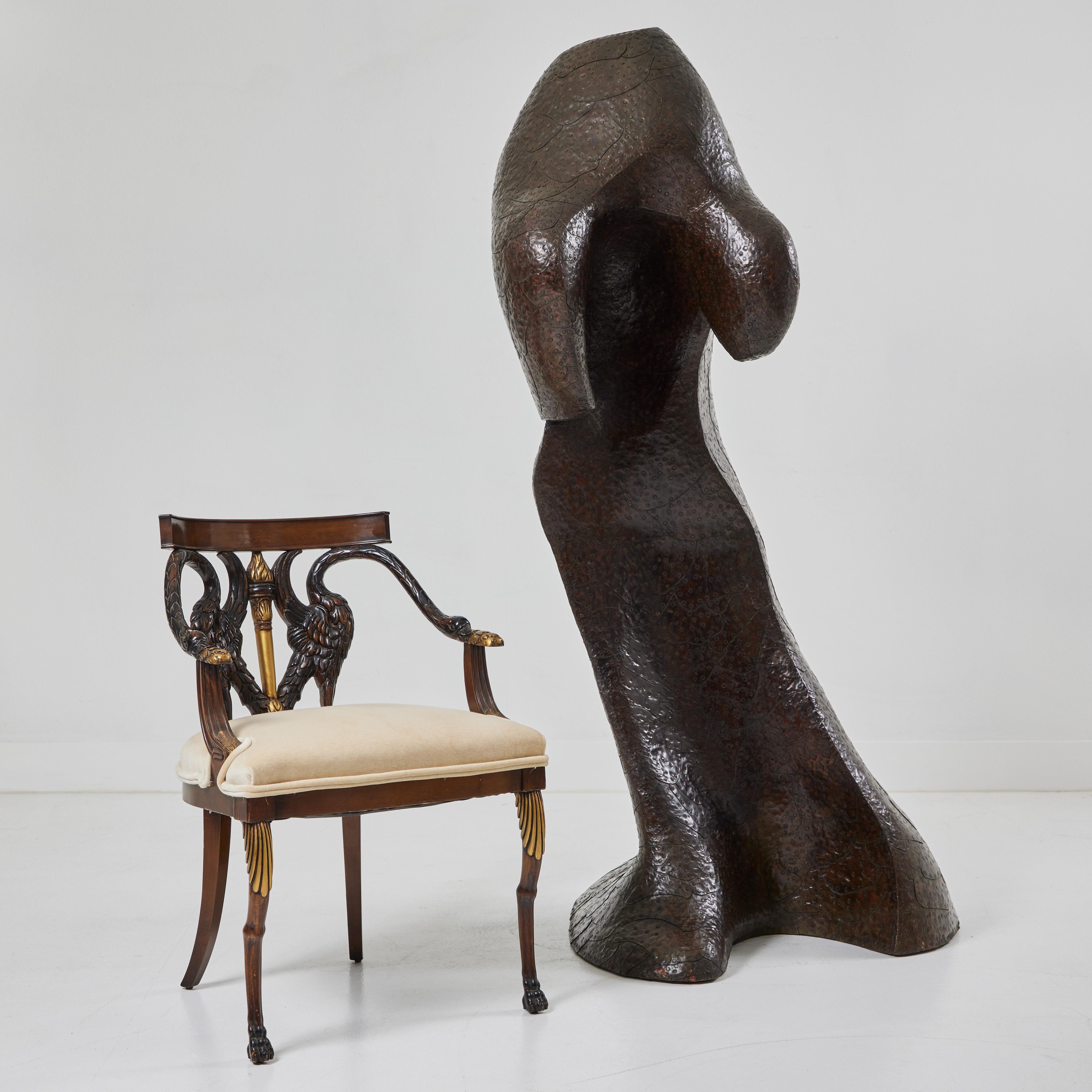 Copper Clad Cedar Biomorphic Form by Bill Anson For Sale 9