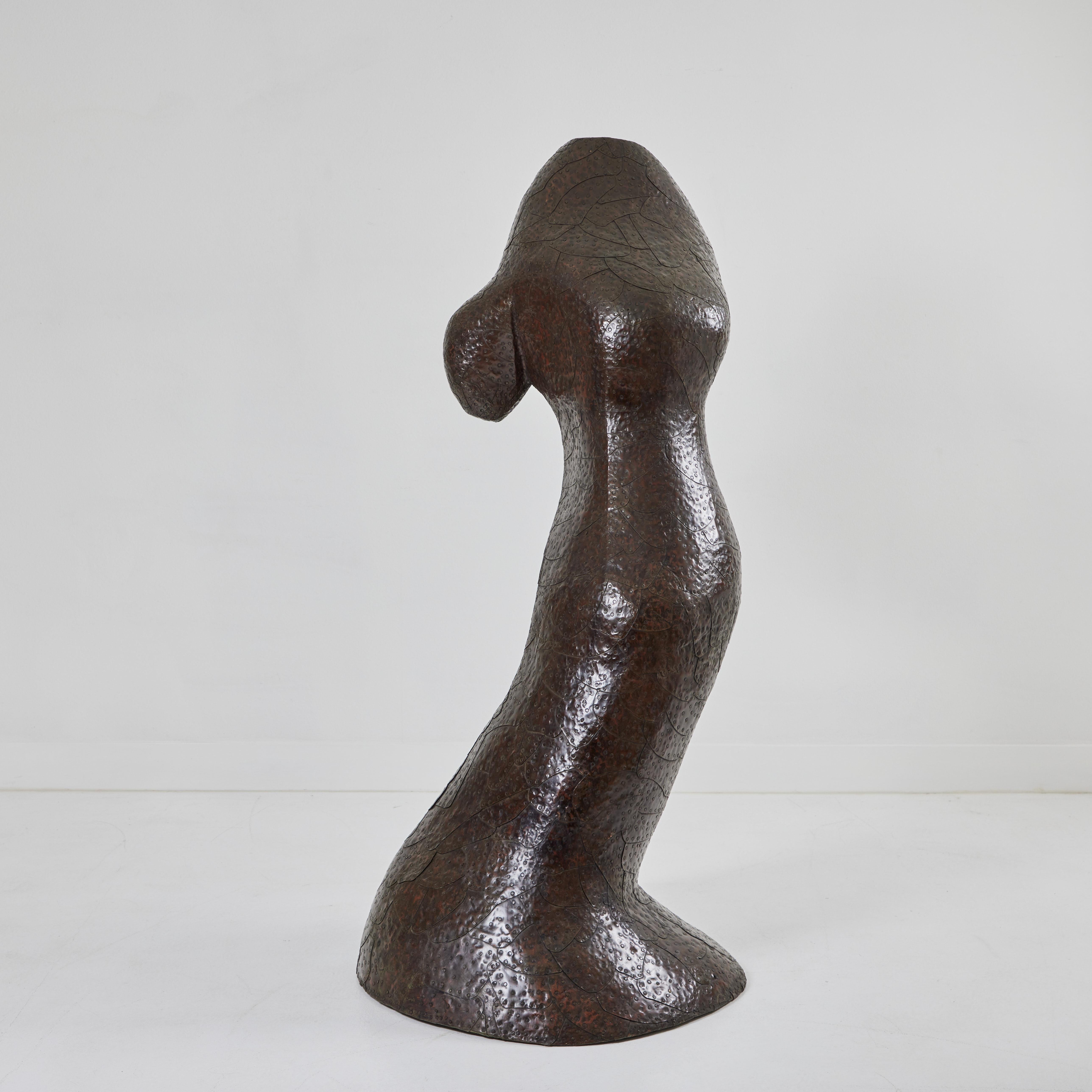 Copper Clad Cedar Biomorphic Form by Bill Anson For Sale 1