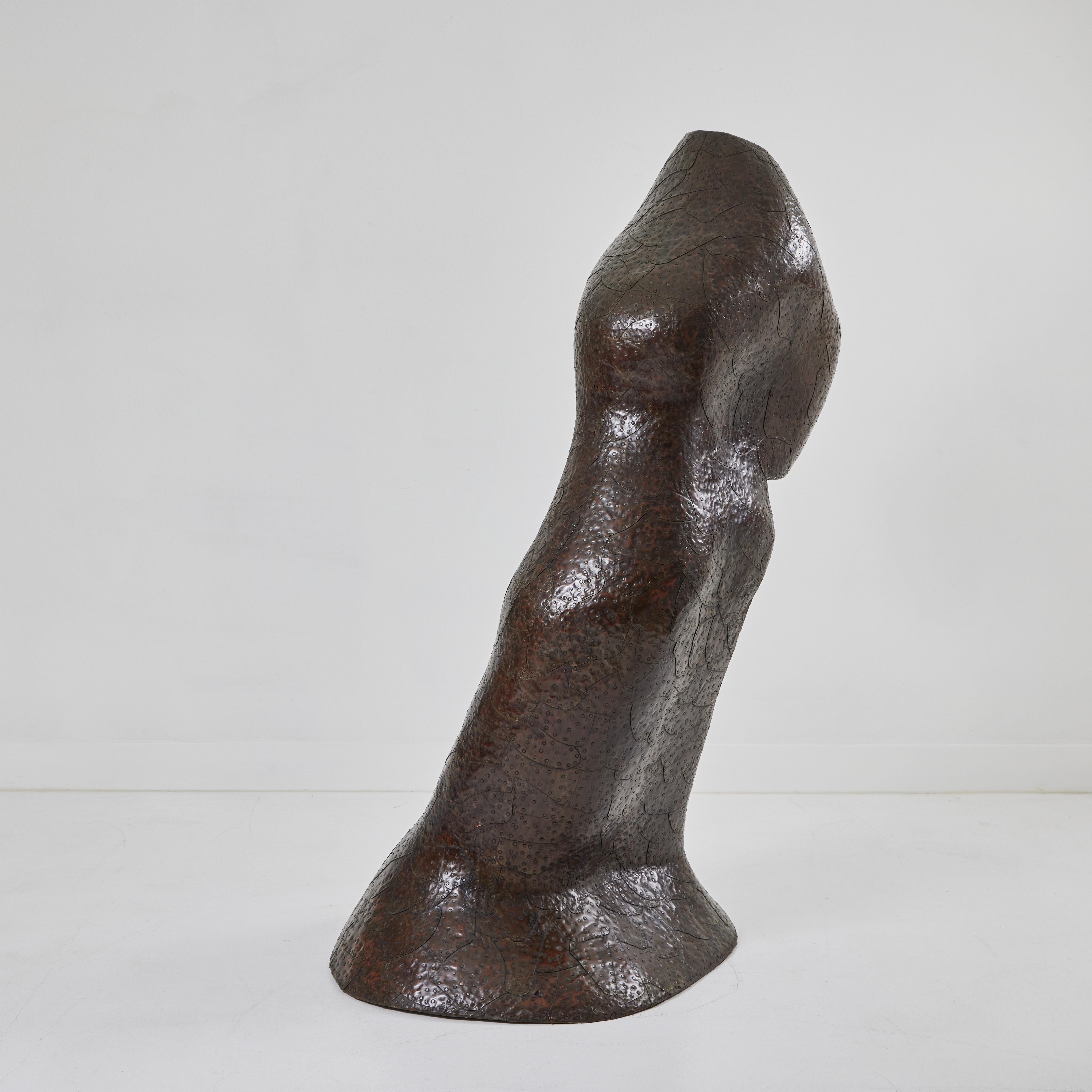 Copper Clad Cedar Biomorphic Form by Bill Anson For Sale 3
