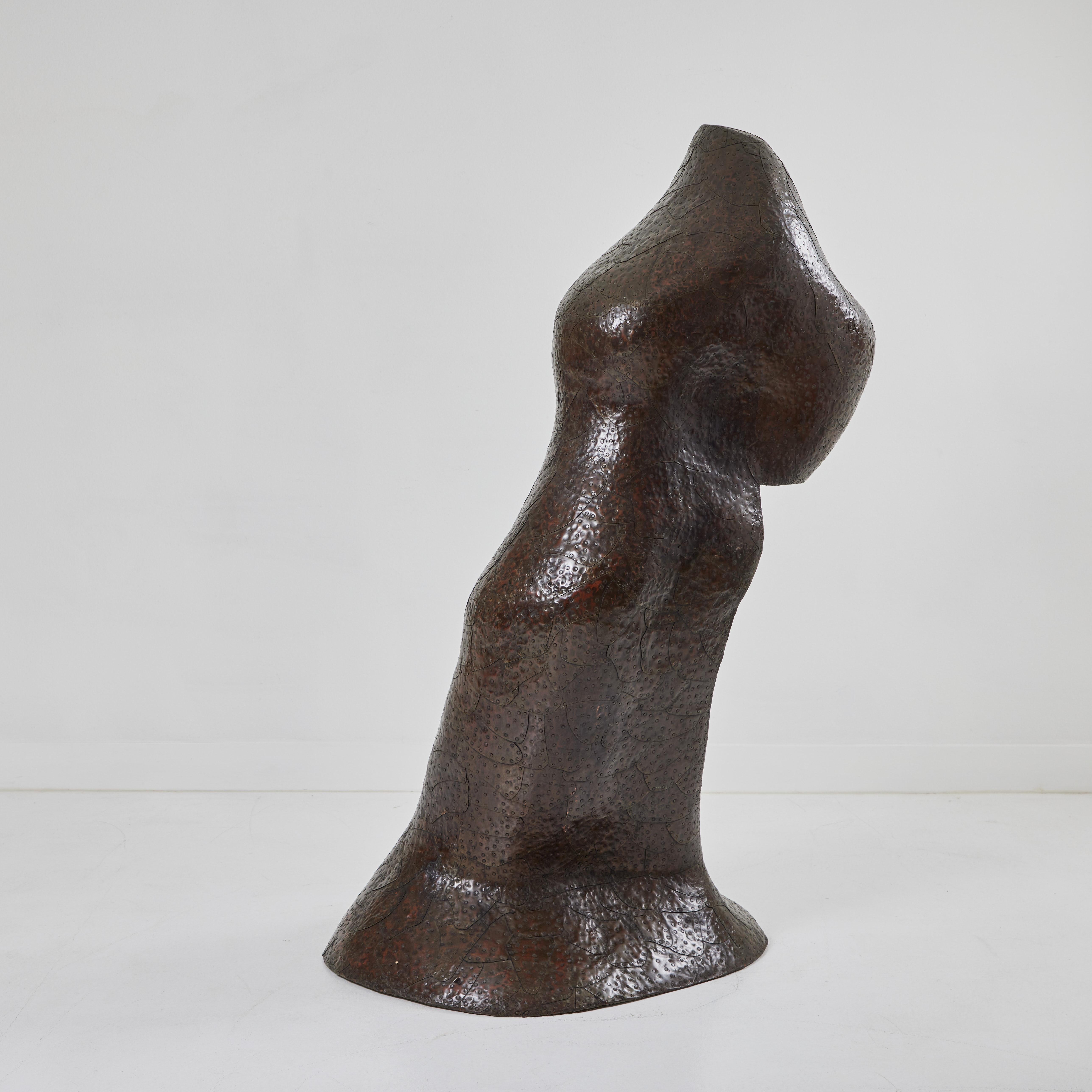 Copper Clad Cedar Biomorphic Form by Bill Anson For Sale 4