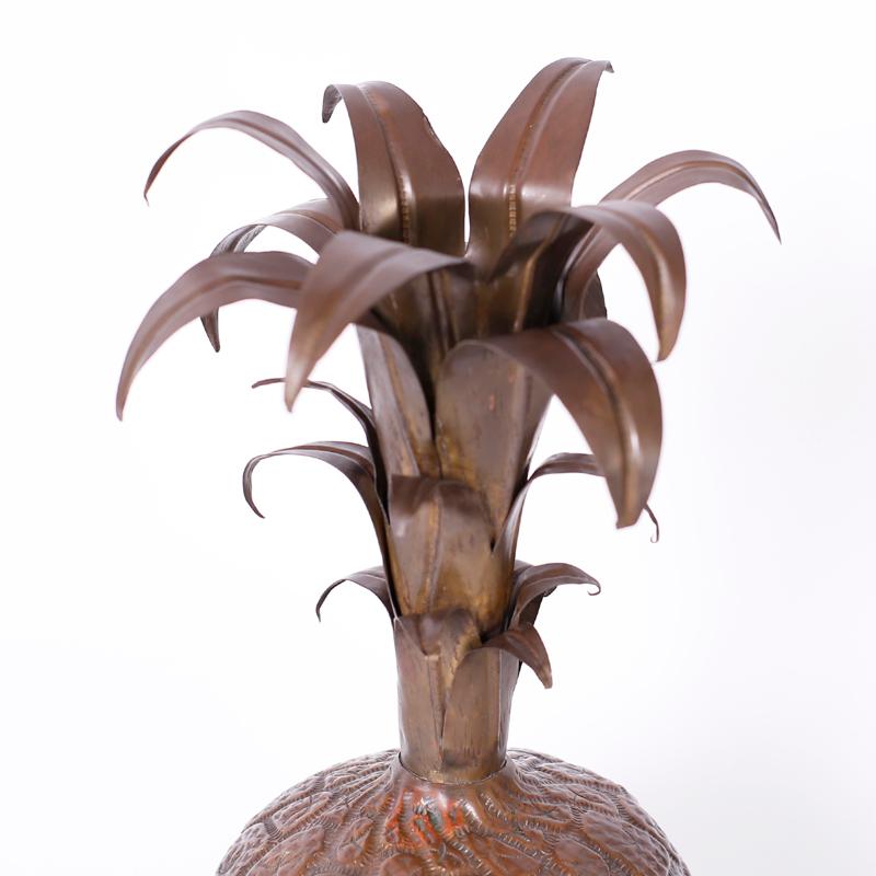 Ananas con coperchio in rame - Sculpture Arte popolare di Unknown