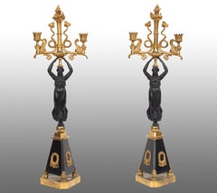 Pair of antique French Flambeaux (Candelabra) 19th century