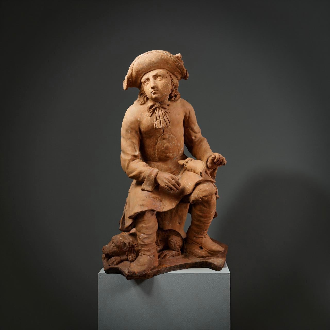 Coppia di Sculture Francesi in Terracotta Atelier di Parigi  XVII secolo - Sculpture Scuola francese di Unknown