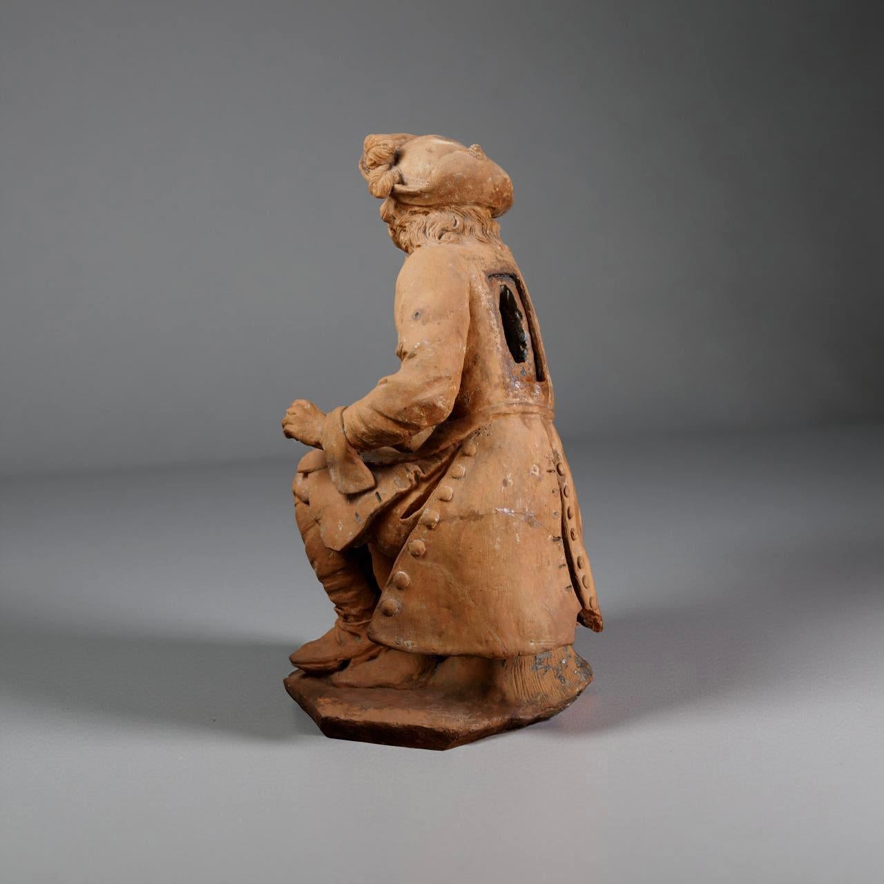Coppia di Sculture Francesi in Terracotta Atelier di Parigi  XVII secolo in vendita 2