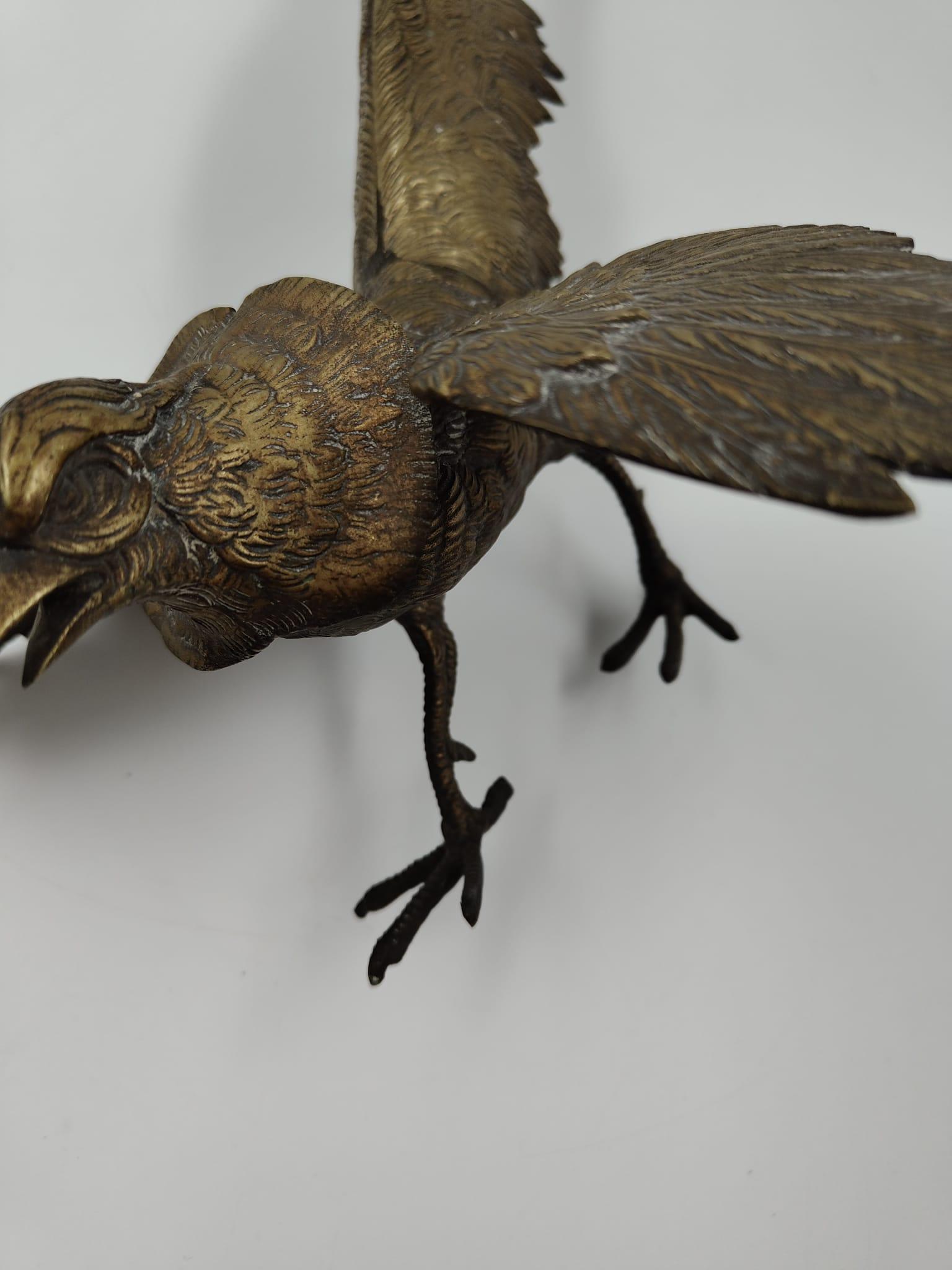 Coppia di sculture in metallo raffiguranti uccelli mitologici, Francia, fine XIX in vendita 5