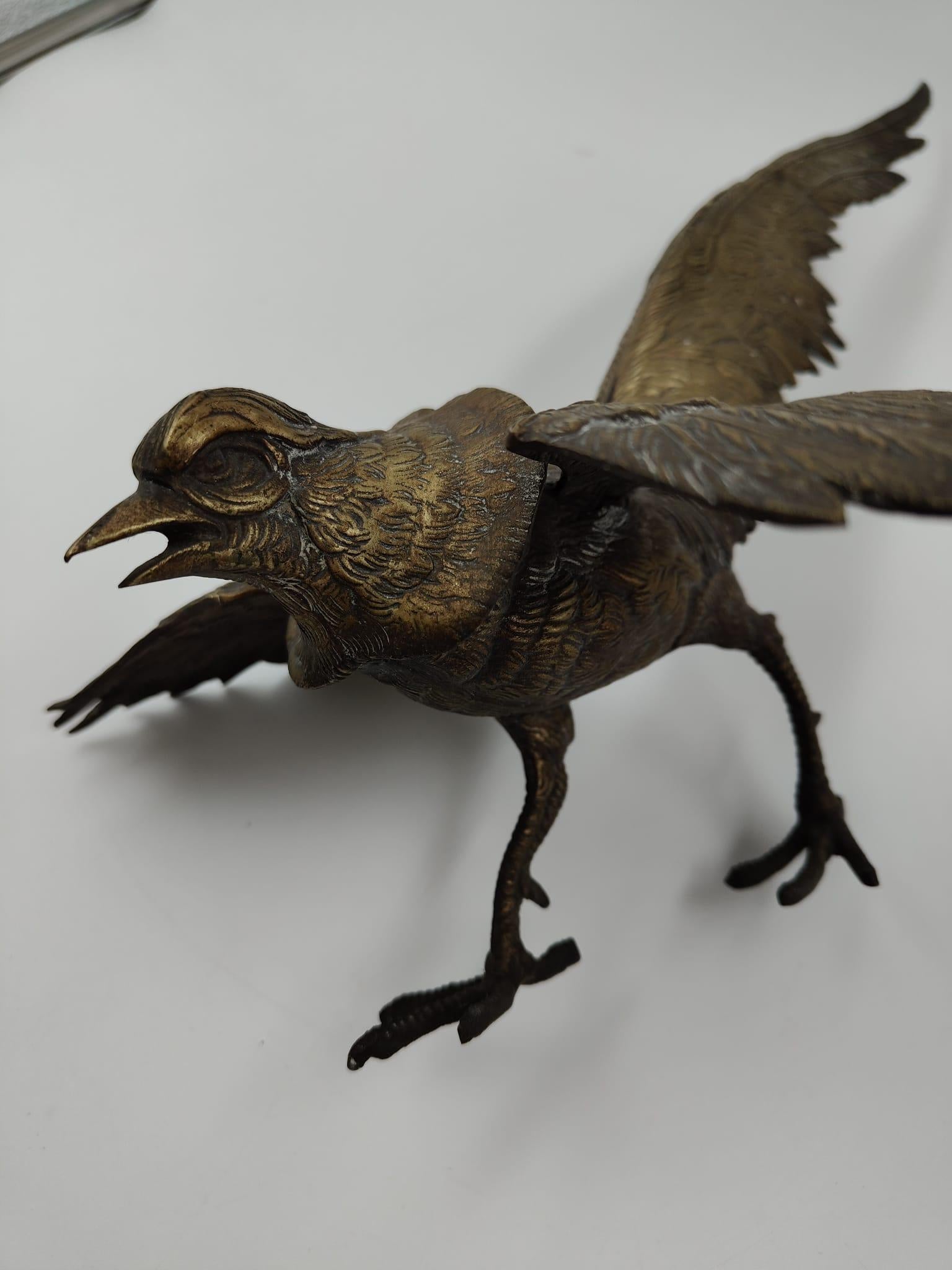 Coppia di sculture in metallo raffiguranti uccelli mitologici, Francia, fine XIX in vendita 6