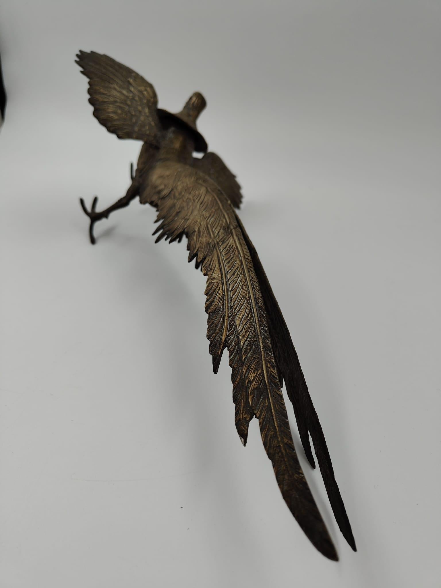 Coppia di sculture in metallo raffiguranti uccelli mitologici, Francia, fine XIX in vendita 7