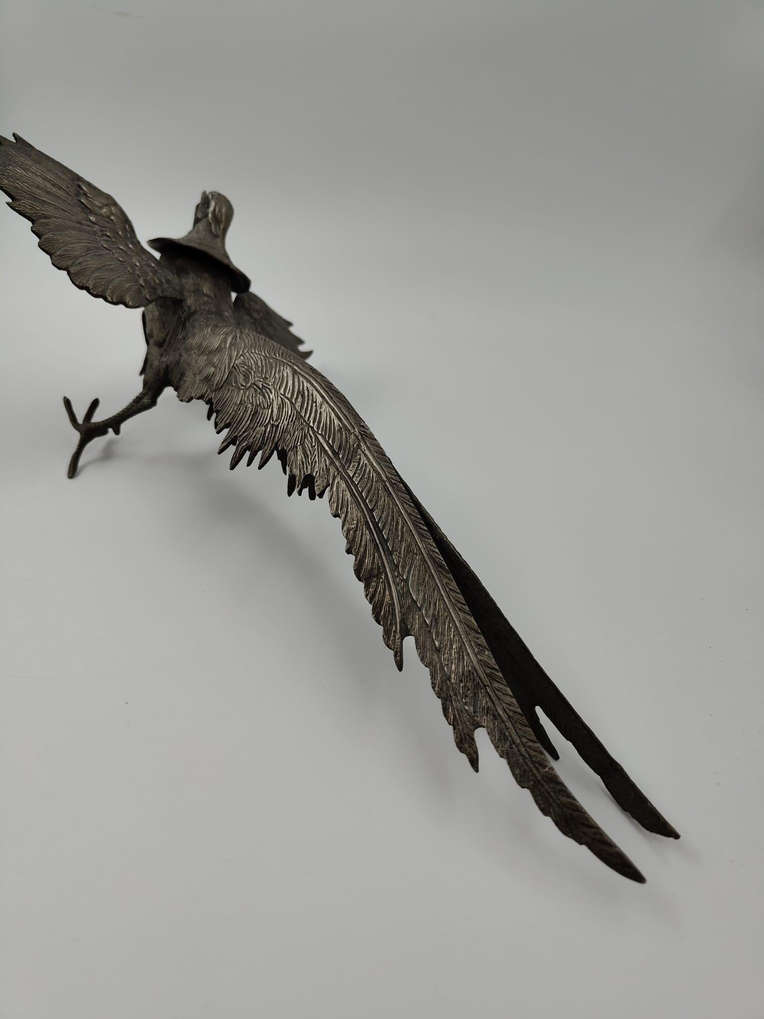 Coppia di sculture in metallo raffiguranti uccelli mitologici, Francia, fine XIX in vendita 13