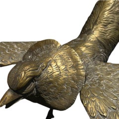 Paar Metallskulpturen, die mythologische Vögel darstellen, Frankreich, Ende 19