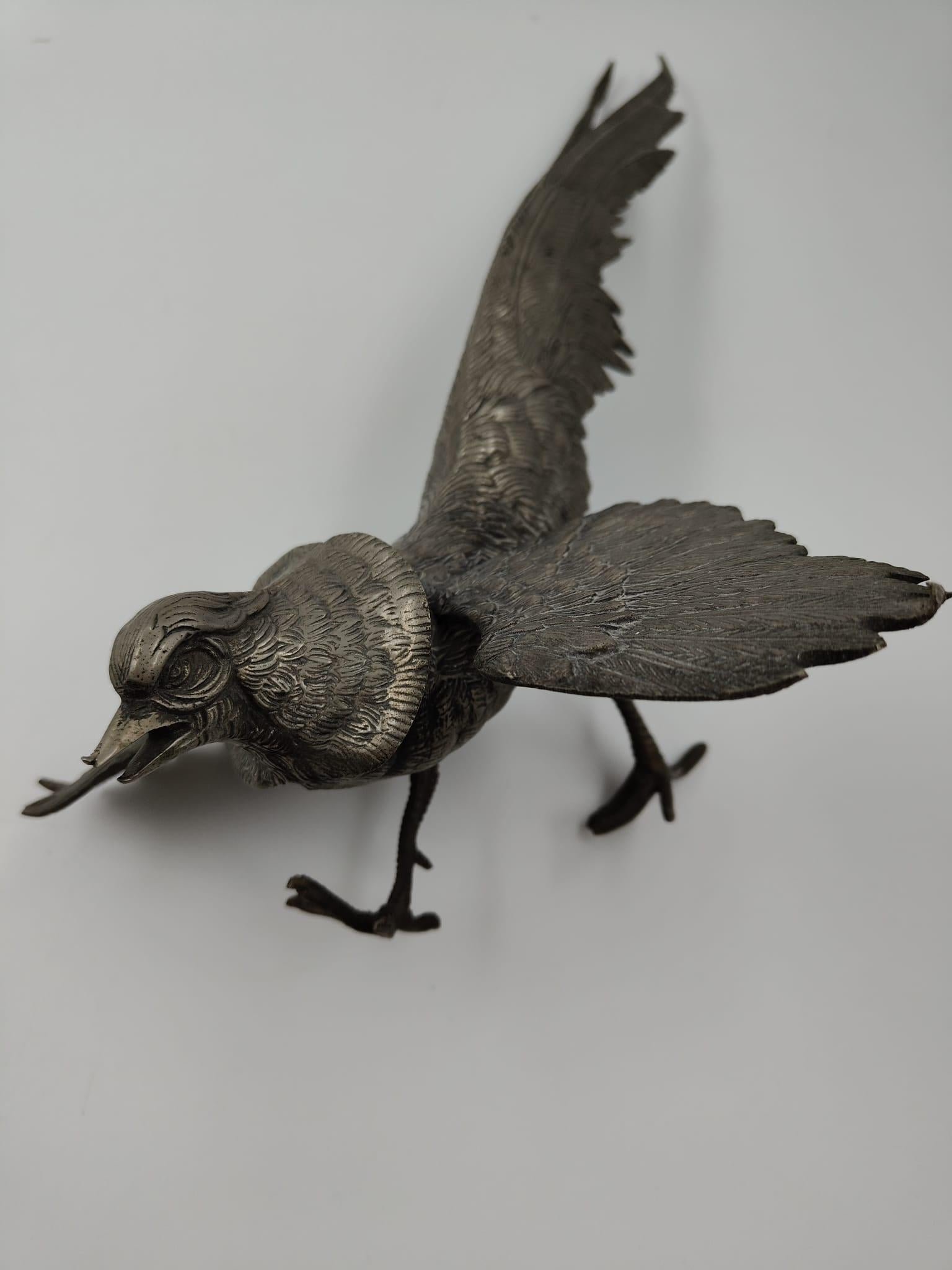 Coppia di sculture in metallo raffiguranti uccelli mitologici, Francia, fine XIX in vendita 15