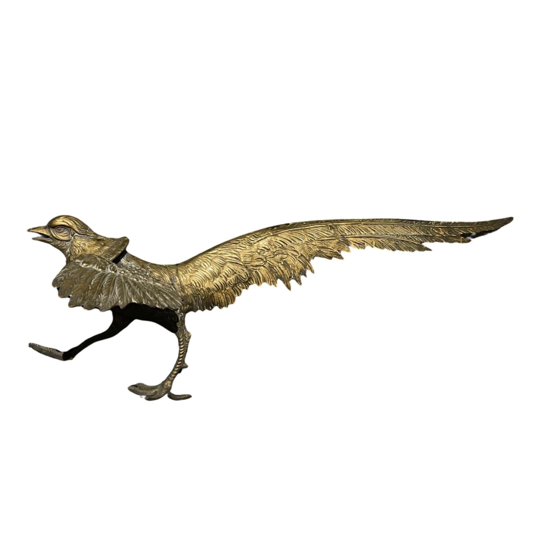 Paire de sculptures en métal représentant des oiseaux mythologiques, France, fin du XIXe siècle en vente 1