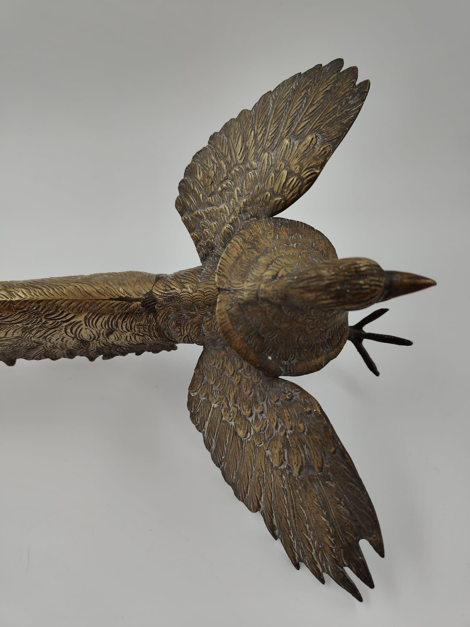 Coppia di sculture in metallo raffiguranti uccelli mitologici, Francia, fine XIX in vendita 3