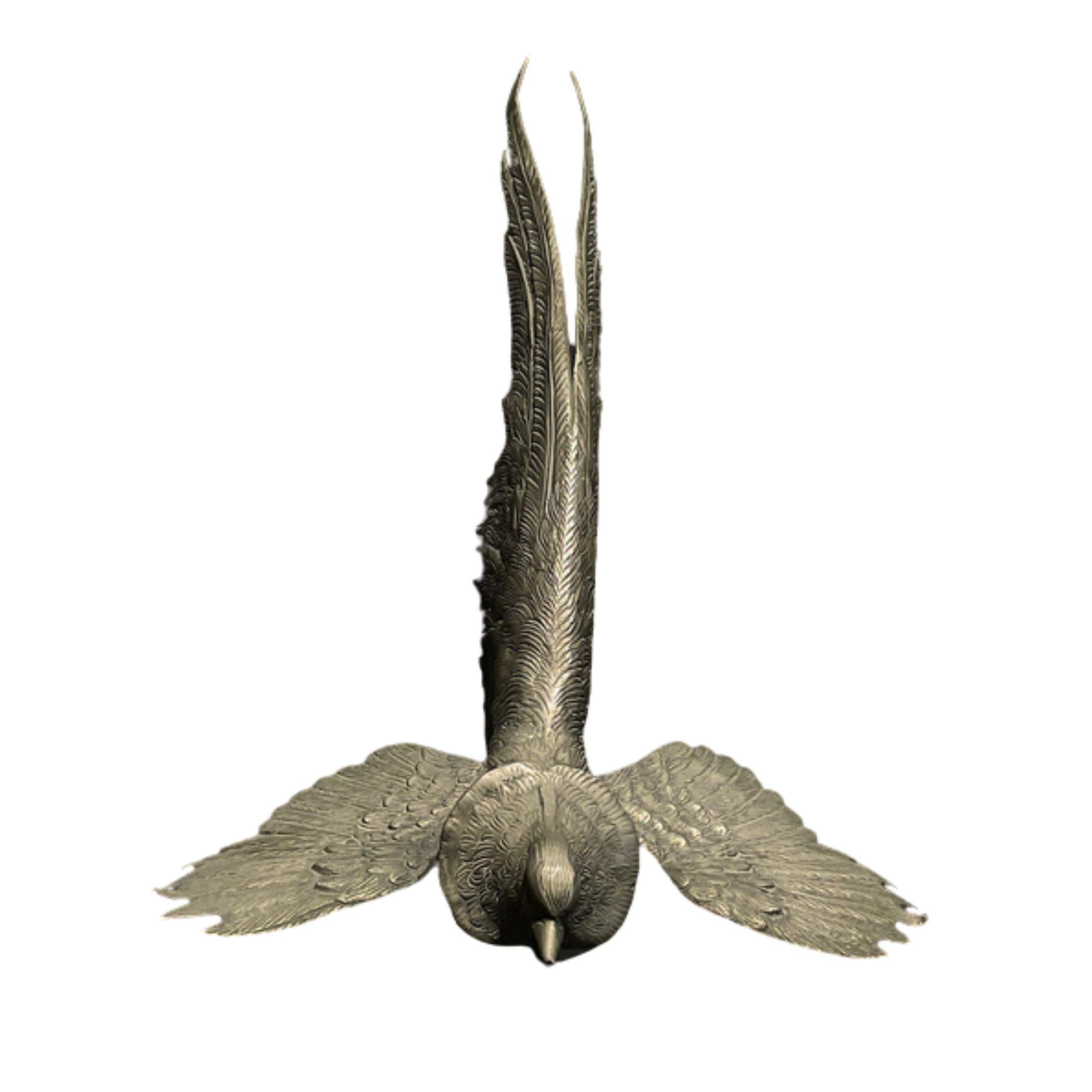 Paire de sculptures en métal représentant des oiseaux mythologiques, France, fin du XIXe siècle en vente 4