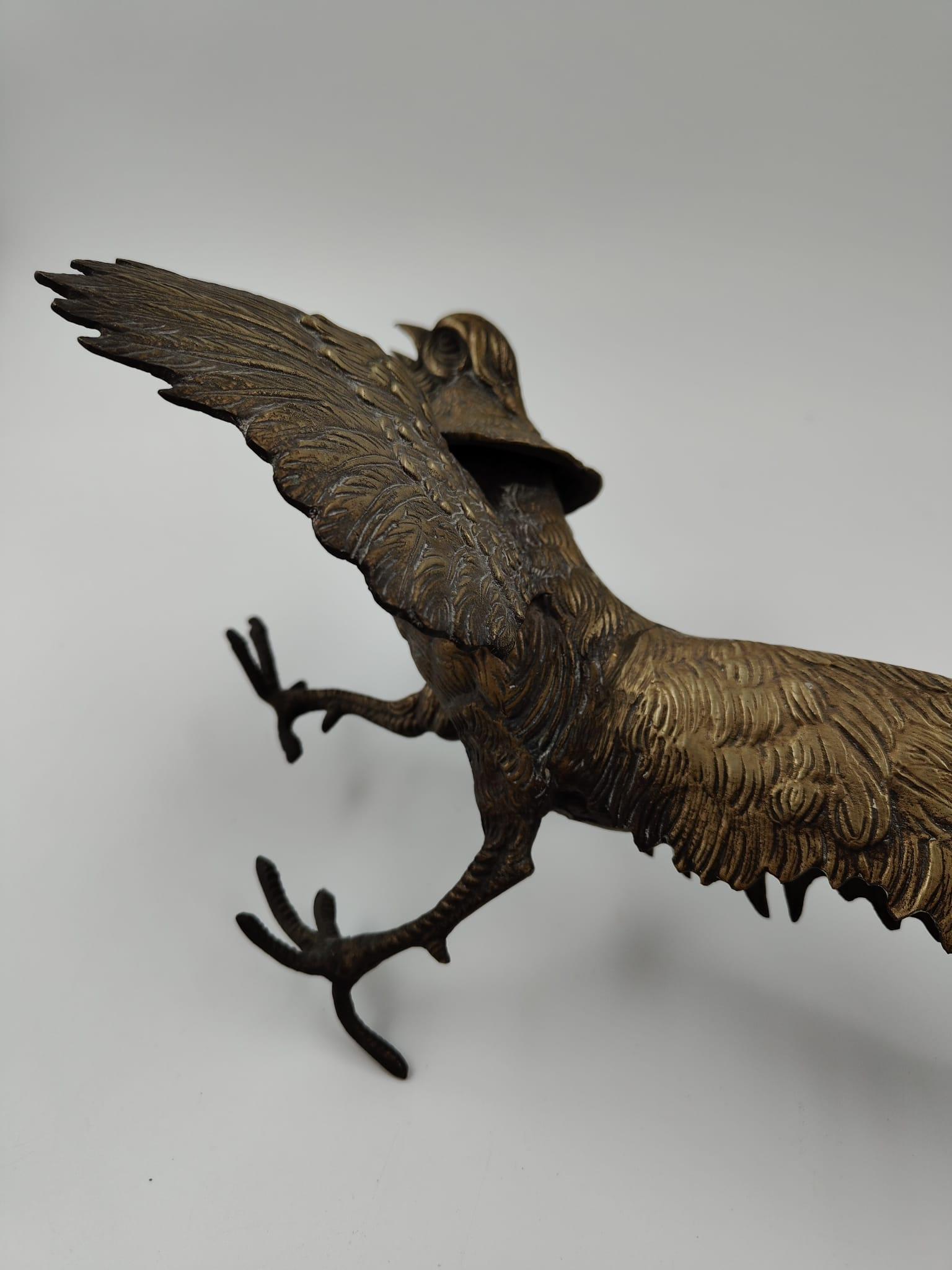 Coppia di sculture in metallo raffiguranti uccelli mitologici, Francia, fine XIX in vendita 4