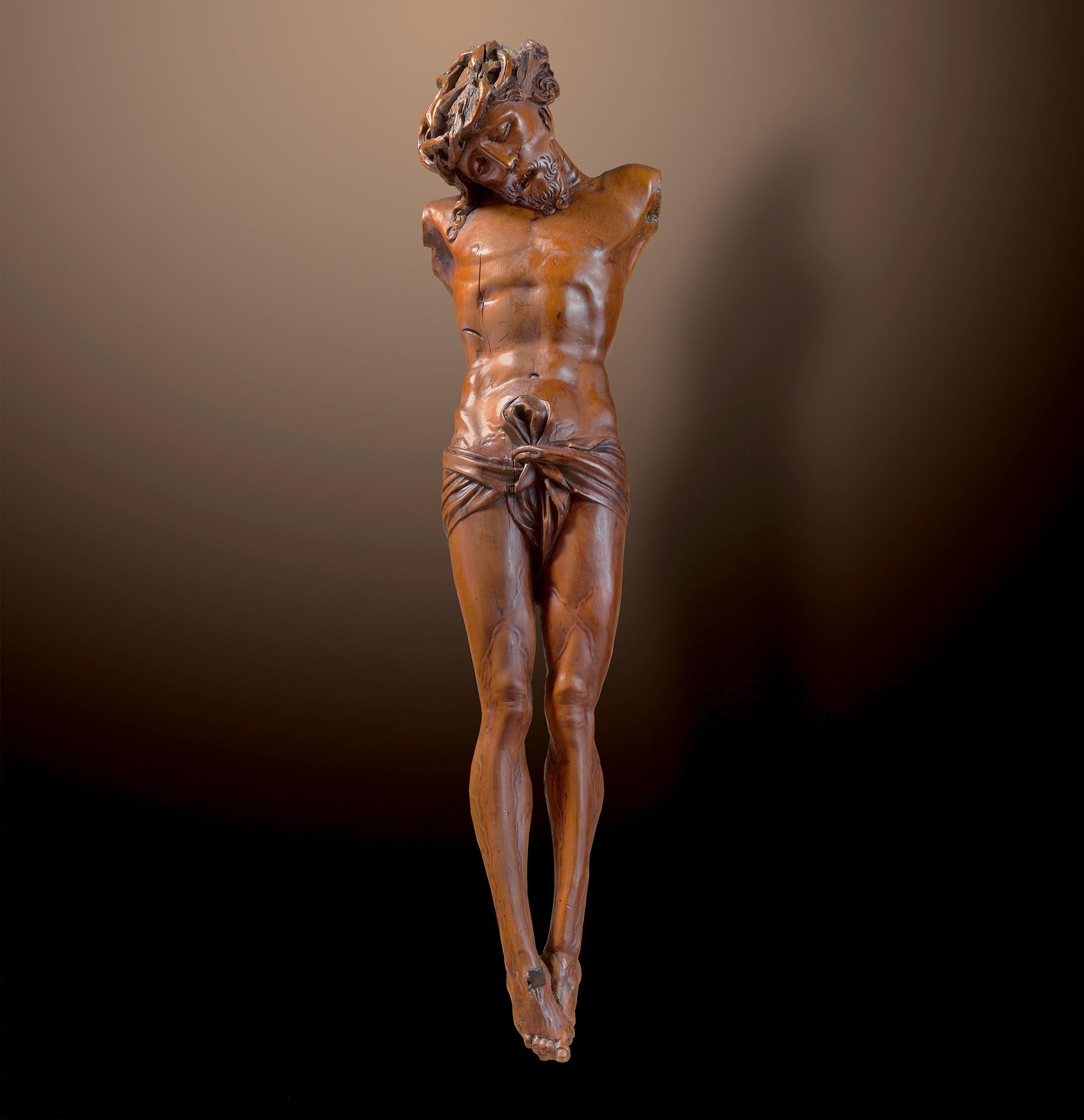 Figurative Sculpture Unknown - Corpus Christi ""attribué à Veit Stoß""
