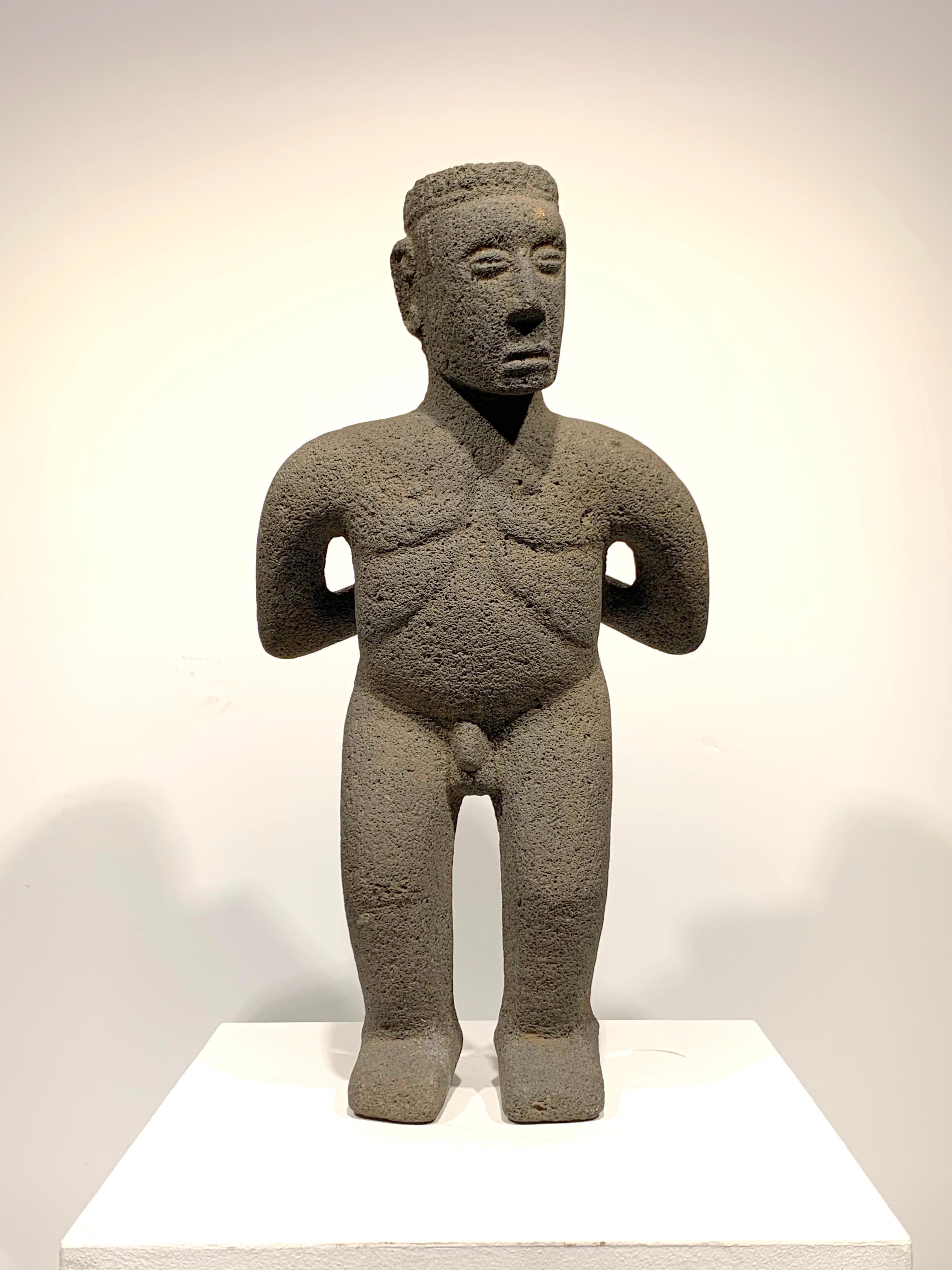 Unknown Figurative Sculpture - Costa Rican pre-Columbian sculptural figure ca. 1000-1500