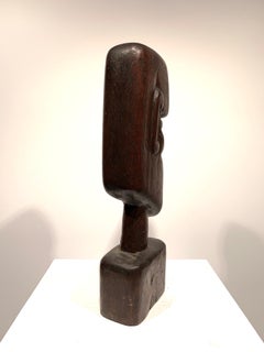 Cubist Art Deco carved bust sculpture