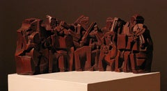 Musicisti cubisti nei toni del mogano e del ciliegio