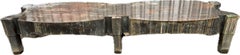 Custom Architectural Bronze Bench / Low Coffee Table, KOA Workshop Mark, 96” W