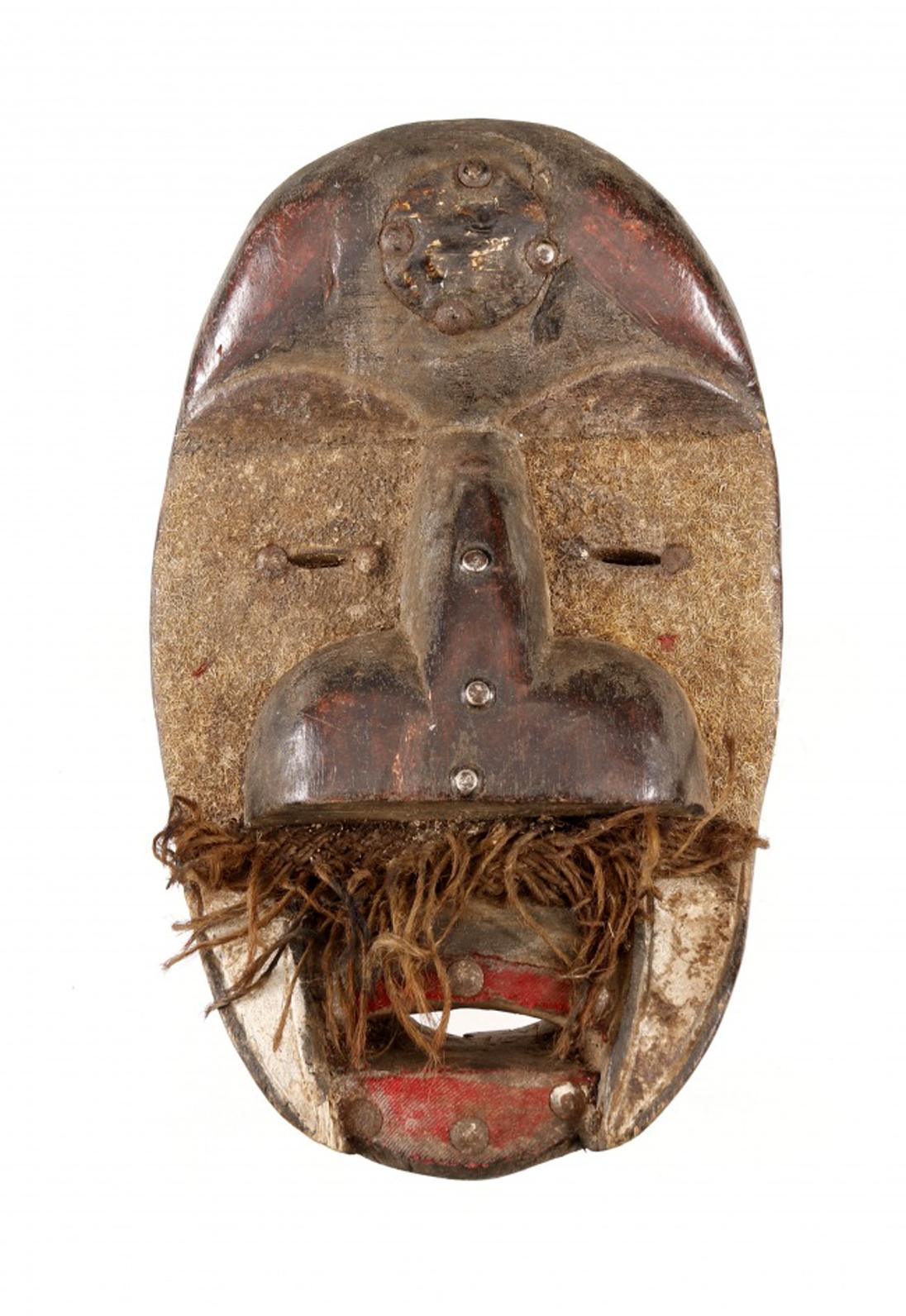 Unknown Figurative Sculpture - "Dan Guéré" African Tribal Art Mask Sculpture from Ivory Coast, 20th Century