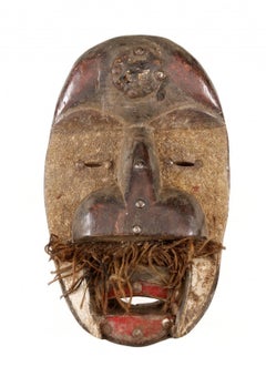 Vintage "Dan Guéré" African Tribal Art Mask Sculpture from Ivory Coast, 20th Century