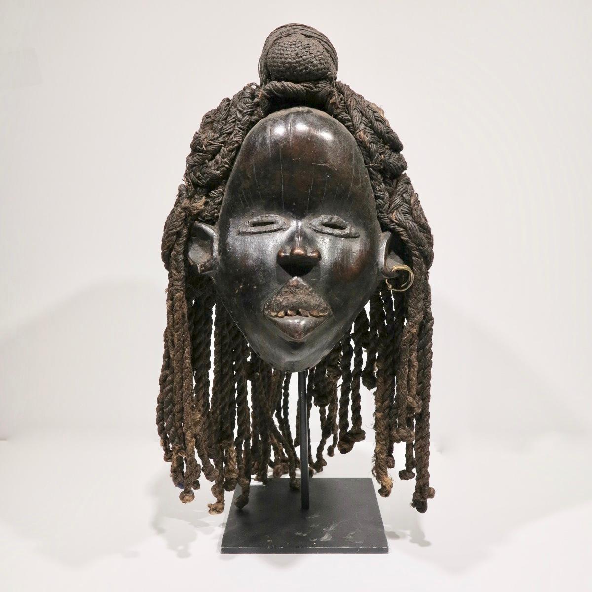 Unknown Figurative Sculpture - Dan Tribal African Ceremonial Mask Liberia Africa