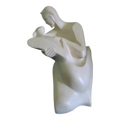 Dancing Couple Sculpture in Plaster on Base by Austin Prod.