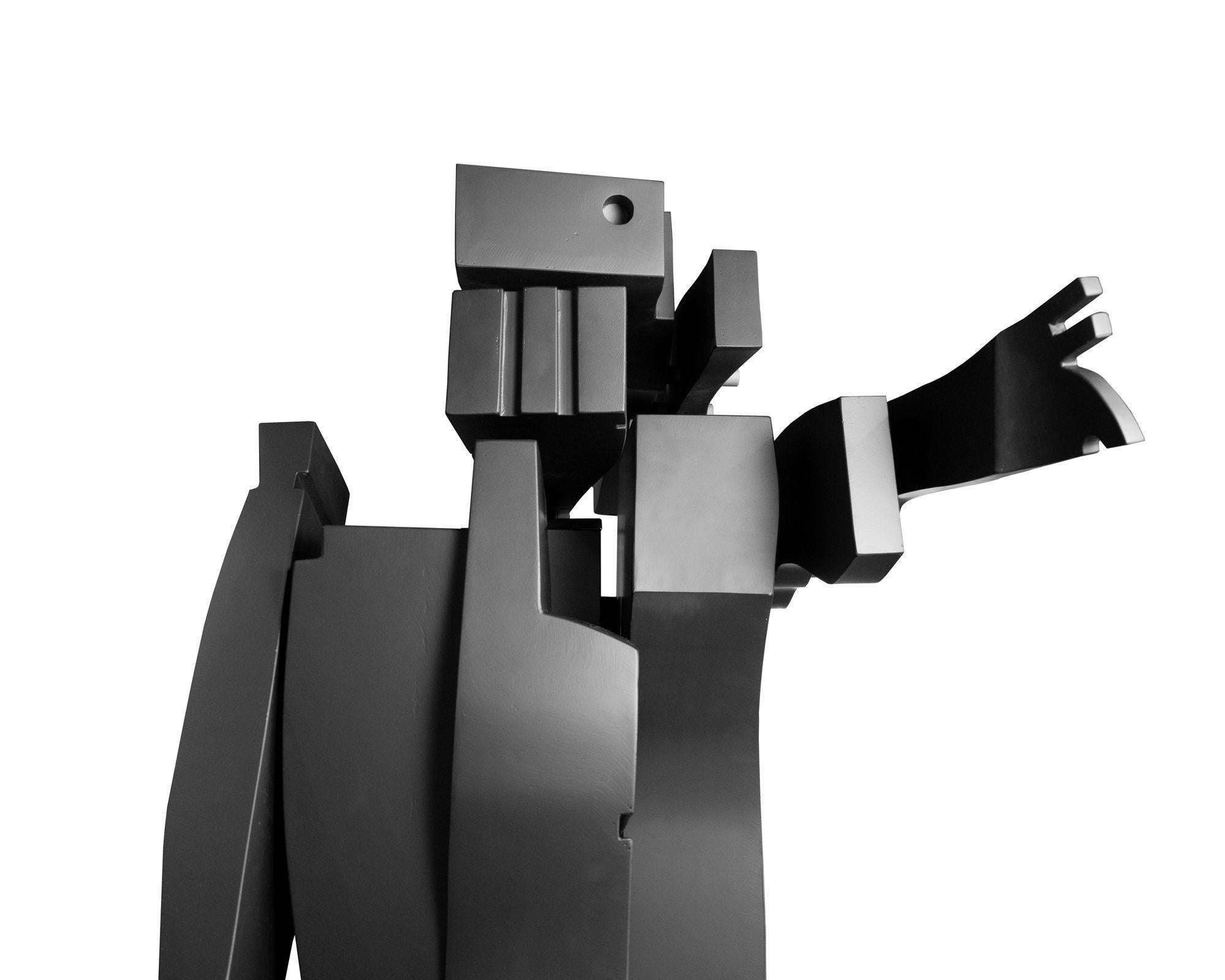 David L Deming Centurión II Escultura moderna abstracta de acero negro plano, 1985 en venta 6