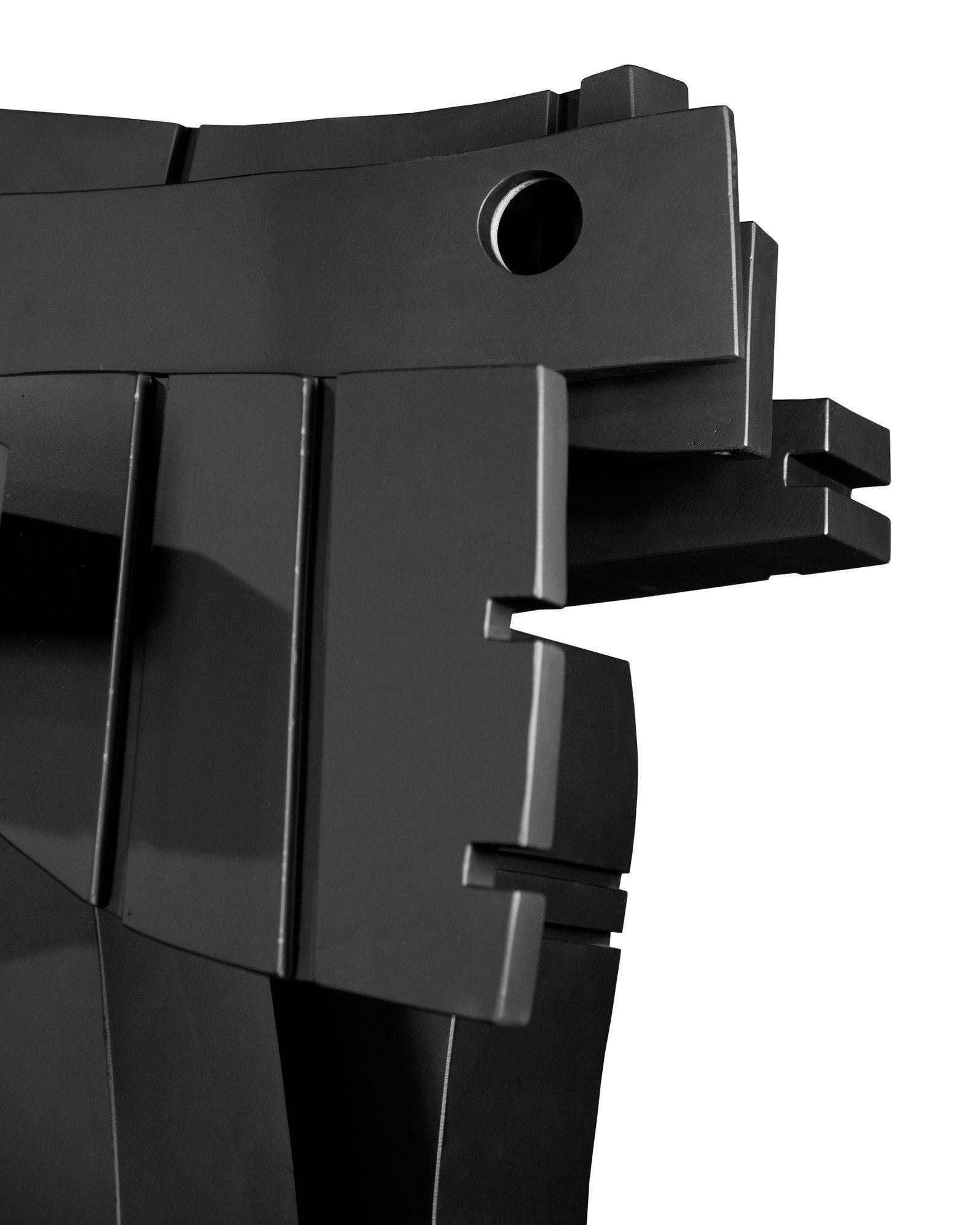 David L Deming Centurión II Escultura moderna abstracta de acero negro plano, 1985 en venta 7