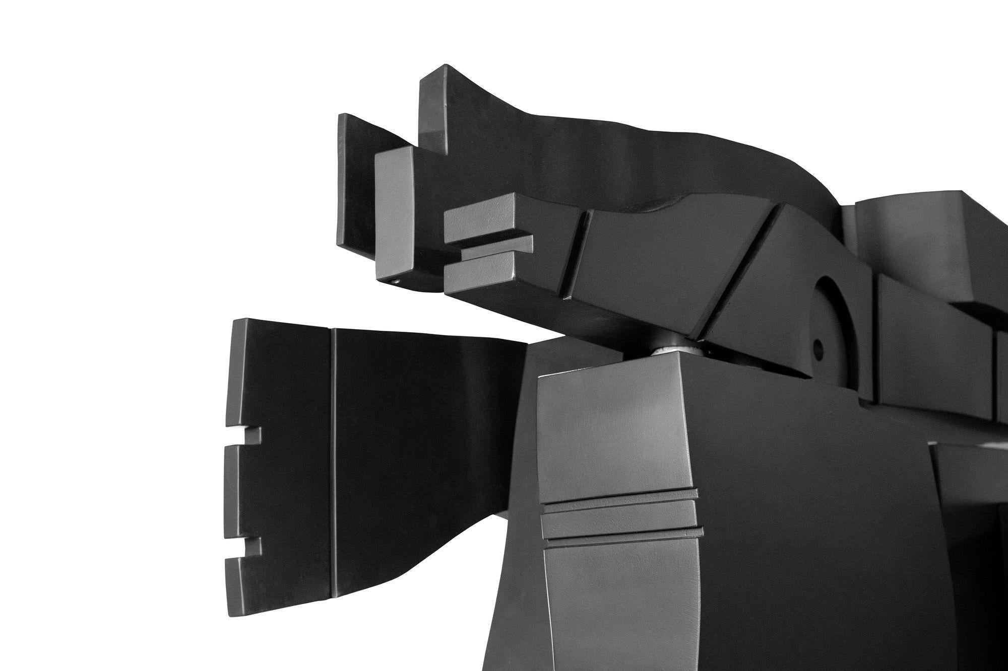 David L Deming Centurión II Escultura moderna abstracta de acero negro plano, 1985 en venta 8