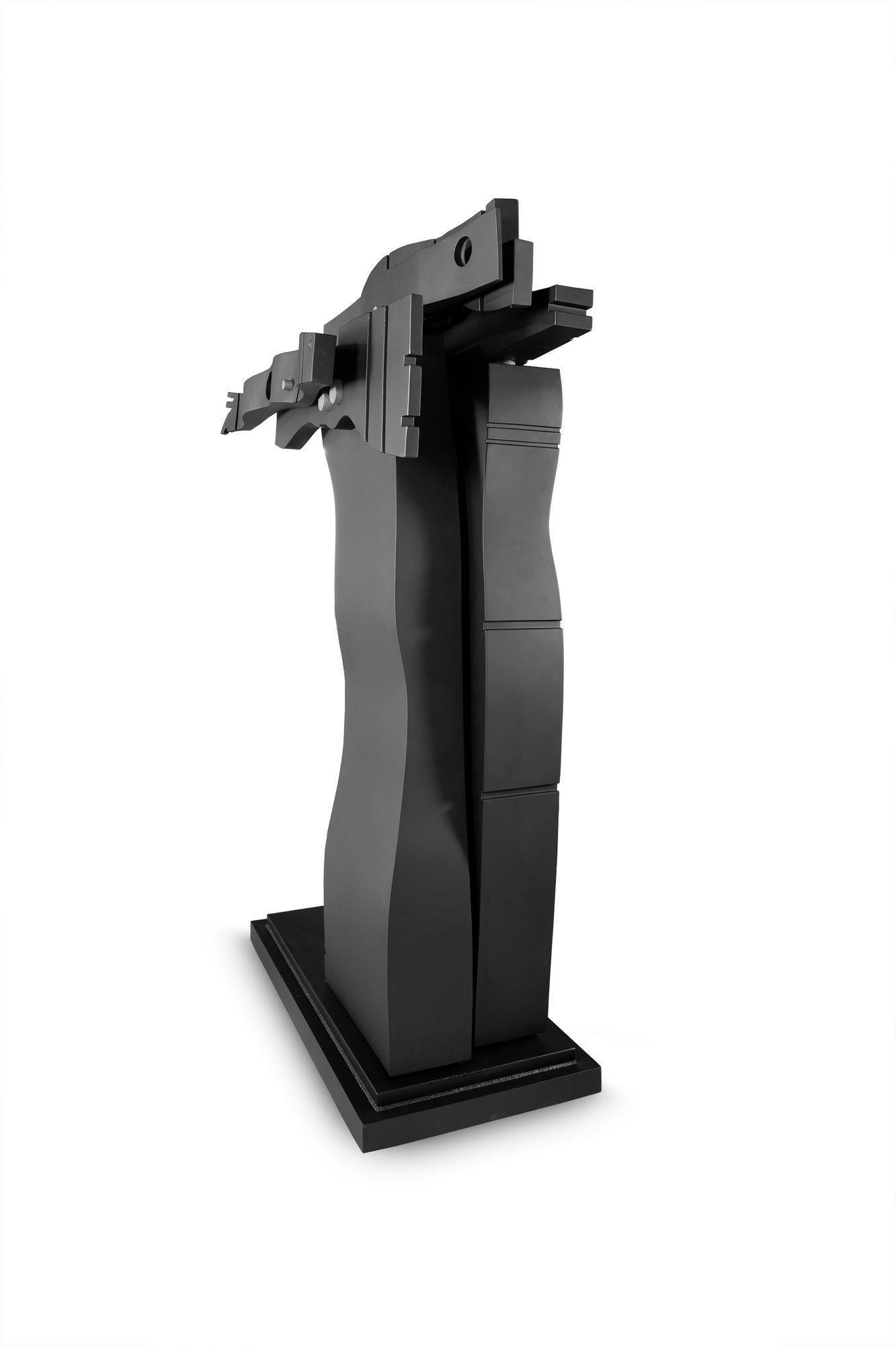 David L Deming Centurión II Escultura moderna abstracta de acero negro plano, 1985 en venta 9
