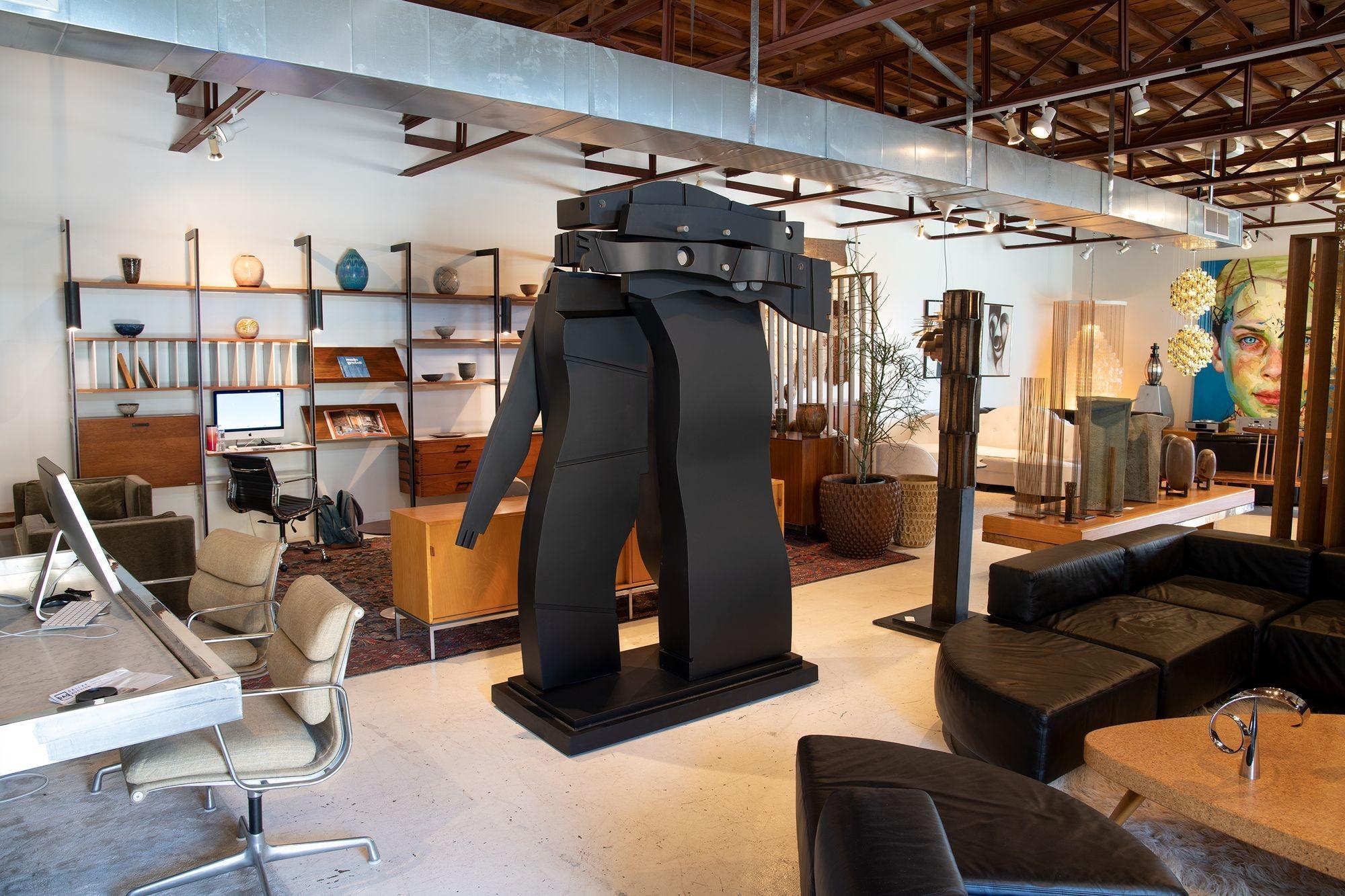 David L Deming Centurión II Escultura moderna abstracta de acero negro plano, 1985 en venta 14